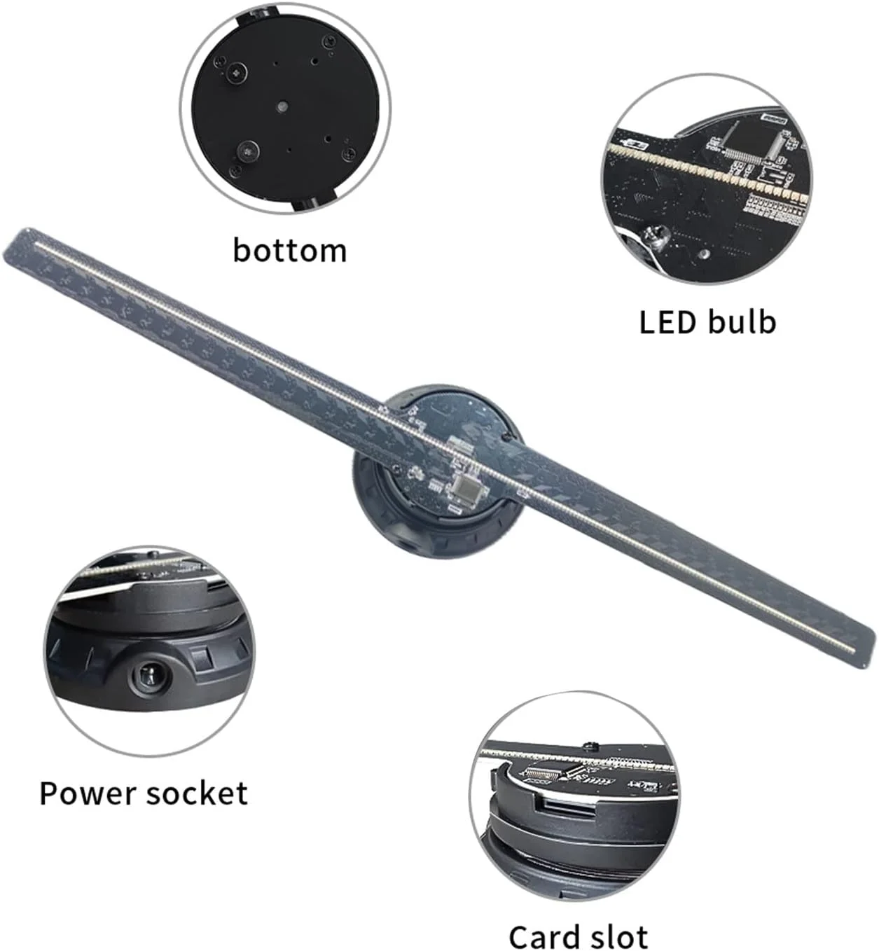 فن هولوگرام سه بعدی، پروژکتور هولوگرام HD، تصویربرداری استریو مجازی، برای نمایش هولوگرافی نمایشگاه تبلیغاتی، نسخه WiFi