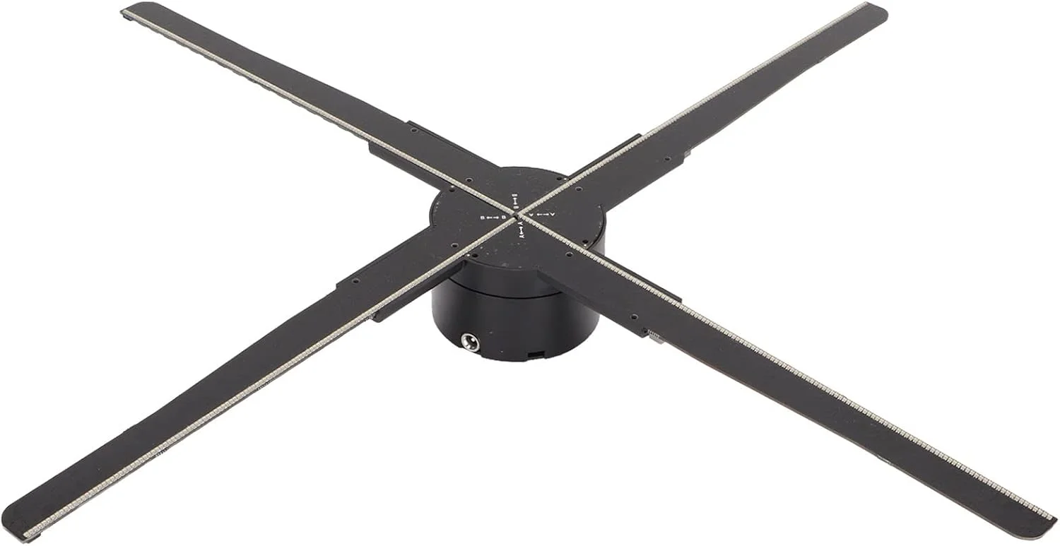 دستگاه تبلیغاتی پروژکتور سه بعدی، 4 پره با رزولوشن 2000x552 و 552 مهره لامپ، فن نمایشگر تبلیغاتی هولوگرام سه بعدی برای کسب و کار و مهمانی ها (#2)