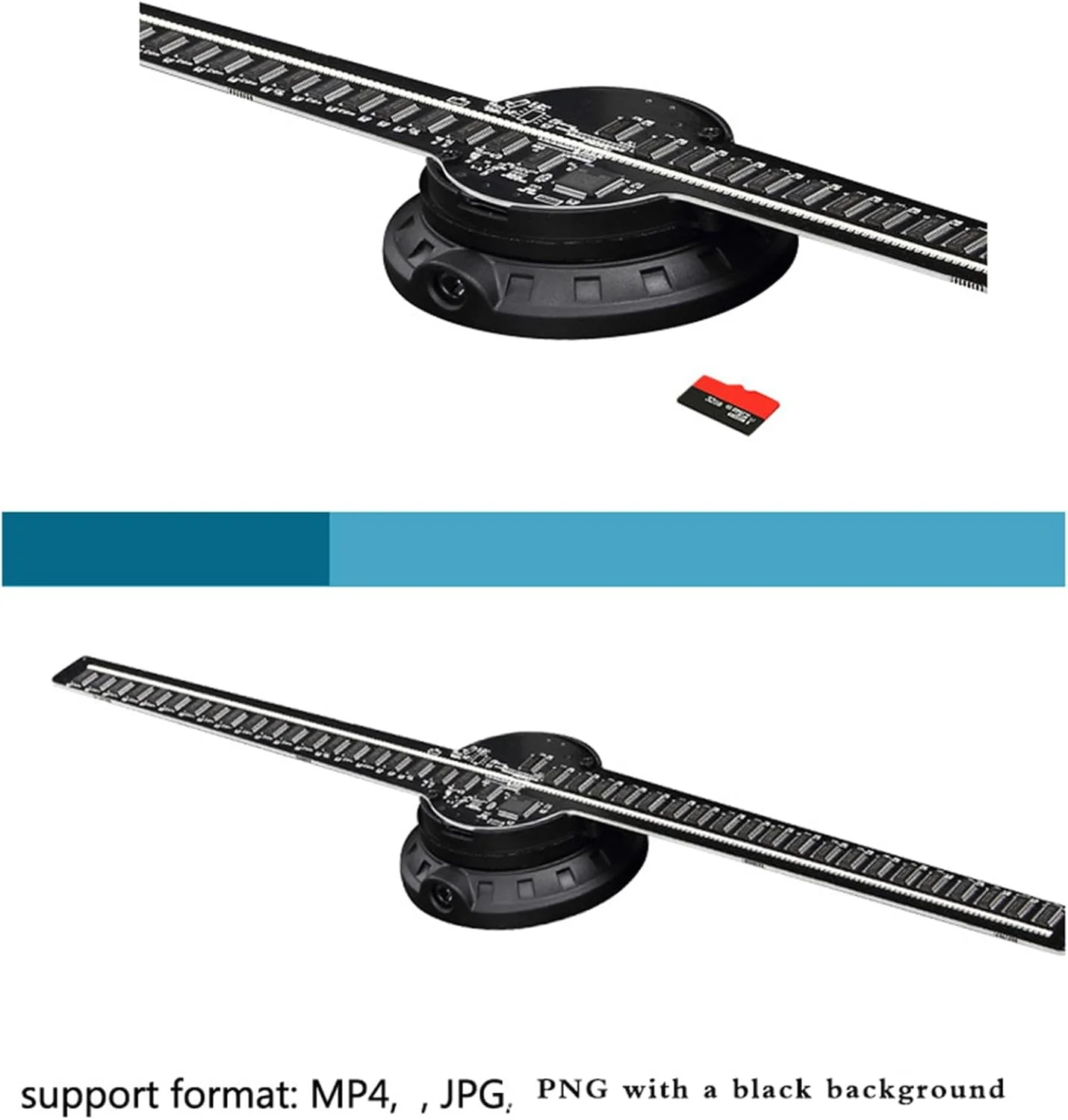 پروژکتور هولوگرام PacuM 43CM، تصویربرداری هوایی معلق سه بعدی، صفحه نمایش فن الکتریکی چرخان، دستگاه تبلیغاتی