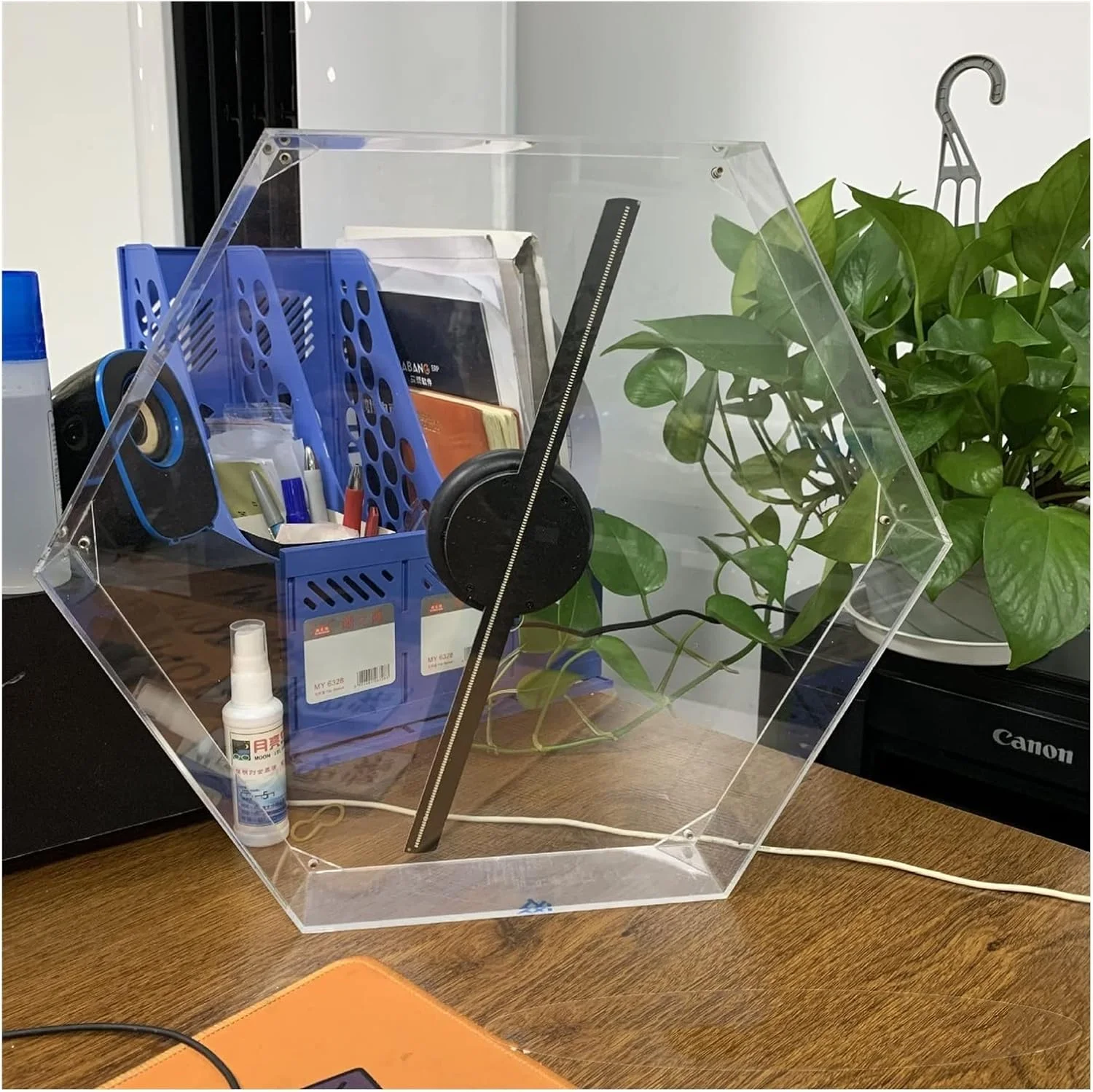 پروژکتور هولوگرام سه بعدی NEOCHY، نمایشگر هولوگرافی سه بعدی با چشم غیر مسلح، فن هولوگرافی، تصویربرداری هوایی معلق چرخشی سه بعدی گردویی، دستگاه تبلیغاتی دیواری