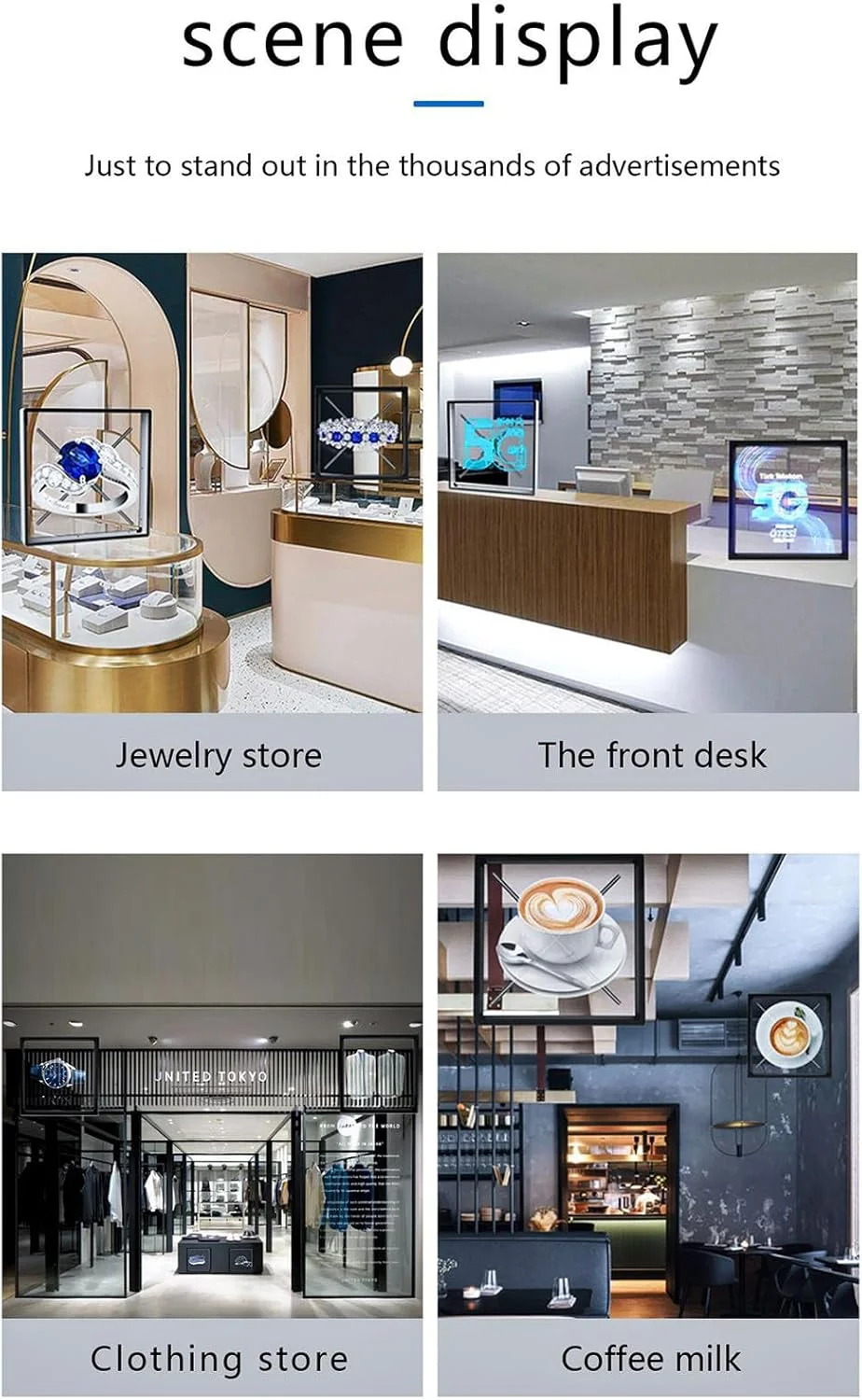 دستگاه تبلیغاتی هولوگرافیک سه بعدی PacuM، تصویربرداری هوایی سه بعدی با چشم غیر مسلح، صفحه نمایش فن آلیاژ آلومینیوم، پروژکتور هولوگرام چرخشی