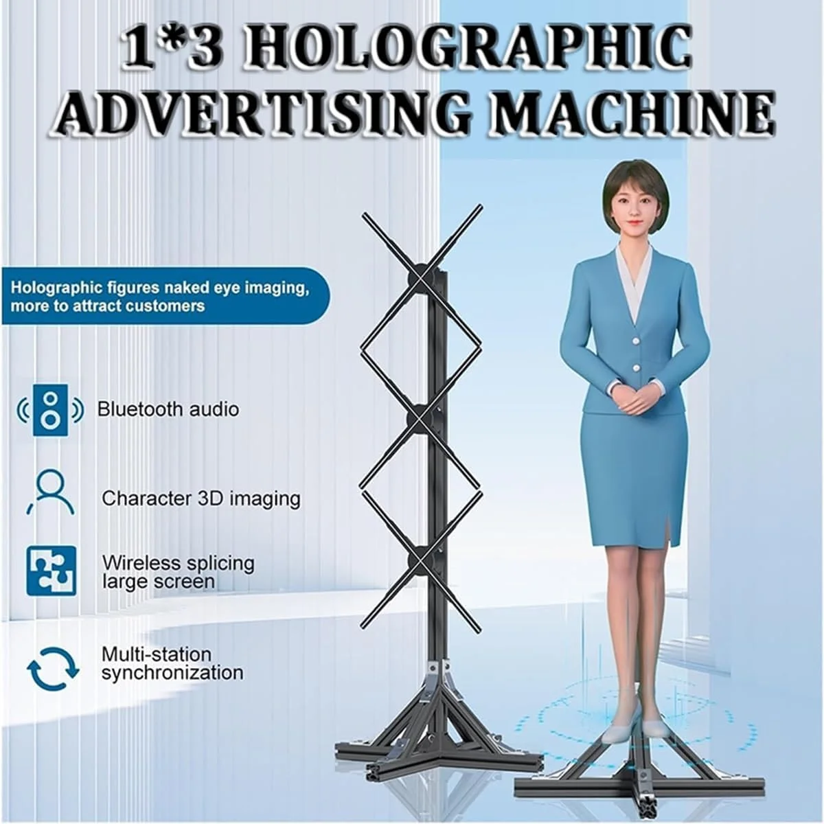 فن هولوگرام سه بعدی NDYJFLB، نمایشگر تبلیغاتی هولوگرافیک با WiFi، برنامه، نمایشگر پروژکتور ویدیویی انیمیشن سه بعدی برای تبلیغات، نمایشگاه، فروشگاه، بار - پشتیبانی از بلندگوی بلوتوث فن هولوگرام سه بعدی NDYJFLB، نمایشگر تبلیغاتی هولوگرافیک با WiFi، برنامه، نمایشگر پروژکتور ویدیویی انیمیشن سه بعدی برای تبلیغات، نمایشگاه، فروشگاه، بار - پشتیبانی از بلندگوی بلوتوث
