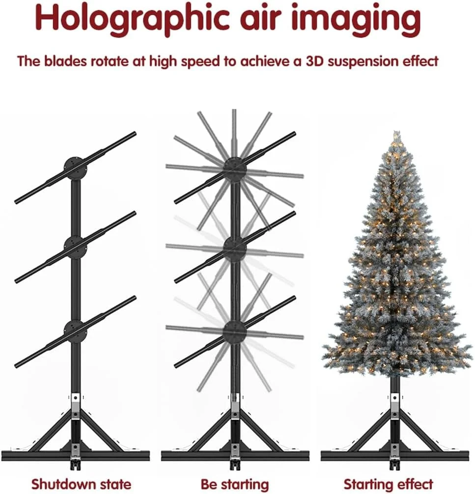 دستگاه تبلیغاتی سه بعدی هولوگرام NDYJFLB - پروژکتور هولوگرام چرخشی برای بار، فروشگاه، هالووین، کریسمس دستگاه تبلیغاتی سه بعدی هولوگرام NDYJFLB - پروژکتور هولوگرام چرخشی برای بار، فروشگاه، هالووین، کریسمس