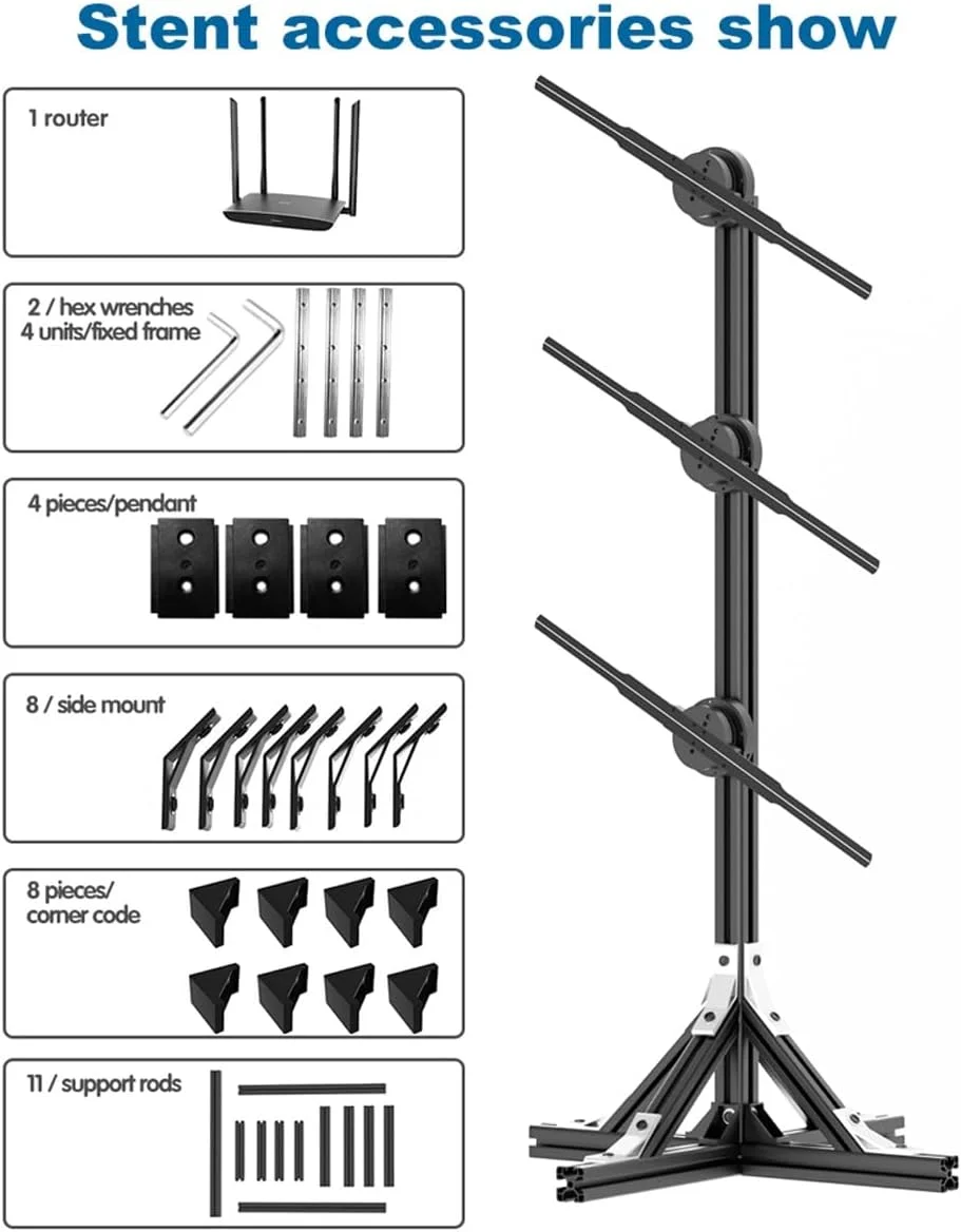 دستگاه تبلیغاتی سه بعدی هولوگرام NDYJFLB - پروژکتور هولوگرام چرخشی برای بار، فروشگاه، هالووین، کریسمس دستگاه تبلیغاتی سه بعدی هولوگرام NDYJFLB - پروژکتور هولوگرام چرخشی برای بار، فروشگاه، هالووین، کریسمس