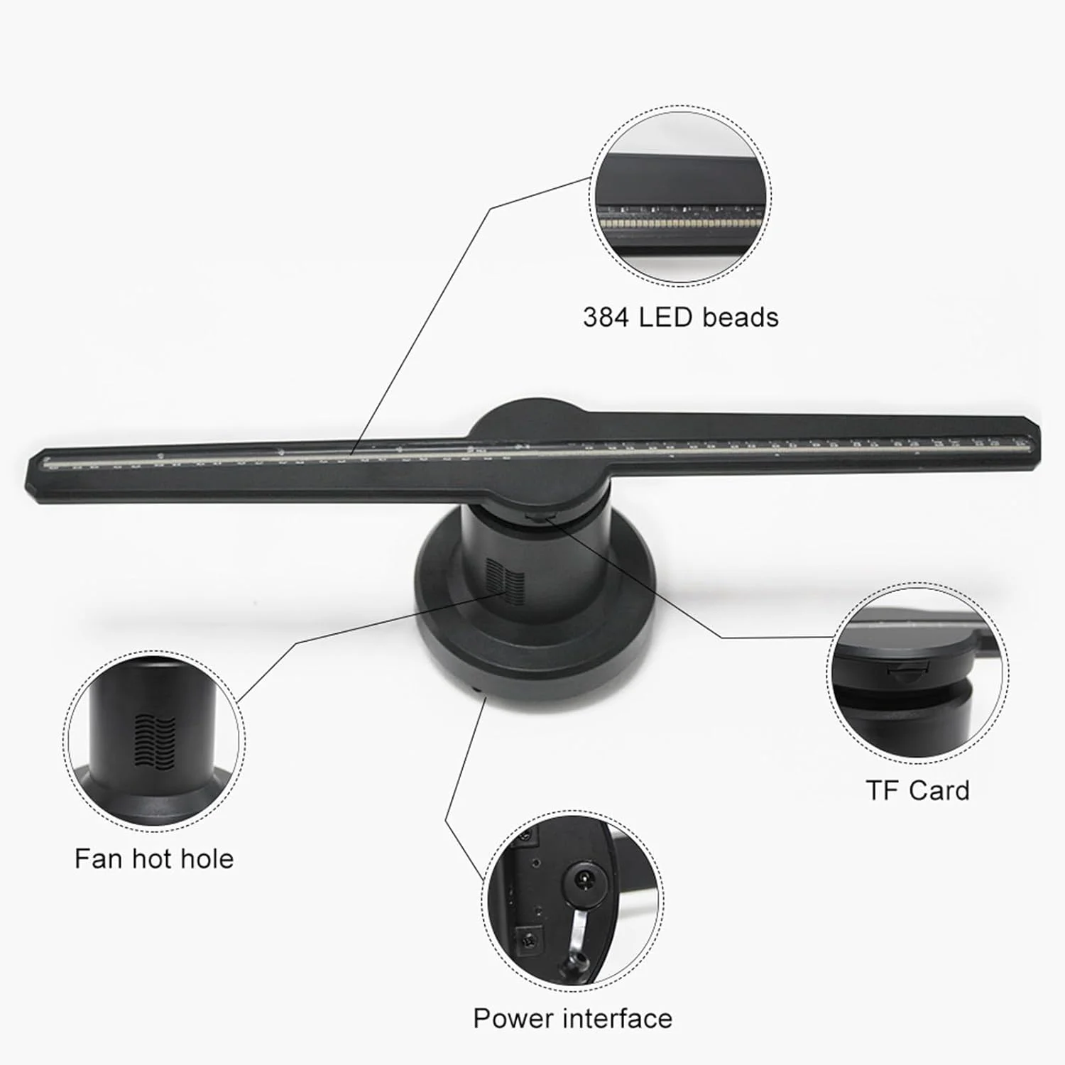 دستگاه تبلیغاتی چرخشی سه بعدی PacuM، پروژکتور هولوگرافیک فن، نمایشگر عمودی تجاری دستگاه همه کاره 30 سانتی متری دستگاه تبلیغاتی چرخشی سه بعدی PacuM، پروژکتور هولوگرافیک فن، نمایشگر عمودی تجاری دستگاه همه کاره 30 سانتی متری