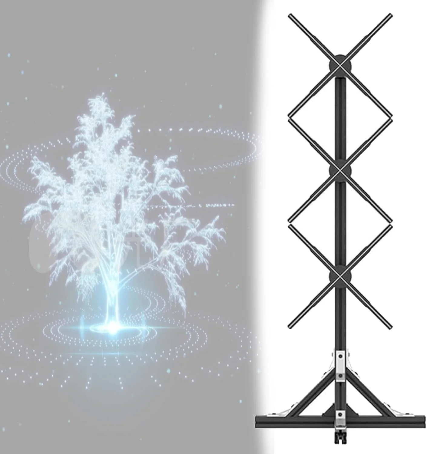 پروژکتور تبلیغاتی هولوگرام سه بعدی NDYJFLB، دیوار ویدیویی فن هولوگرافی 48 سانتی متری 1x3 برای اندازه انسانی، نمایشگر پروژکتور ویدیویی انیمیشن سه بعدی برای تبلیغات، نمایشگاه، فروشگاه، بار، مهمانی