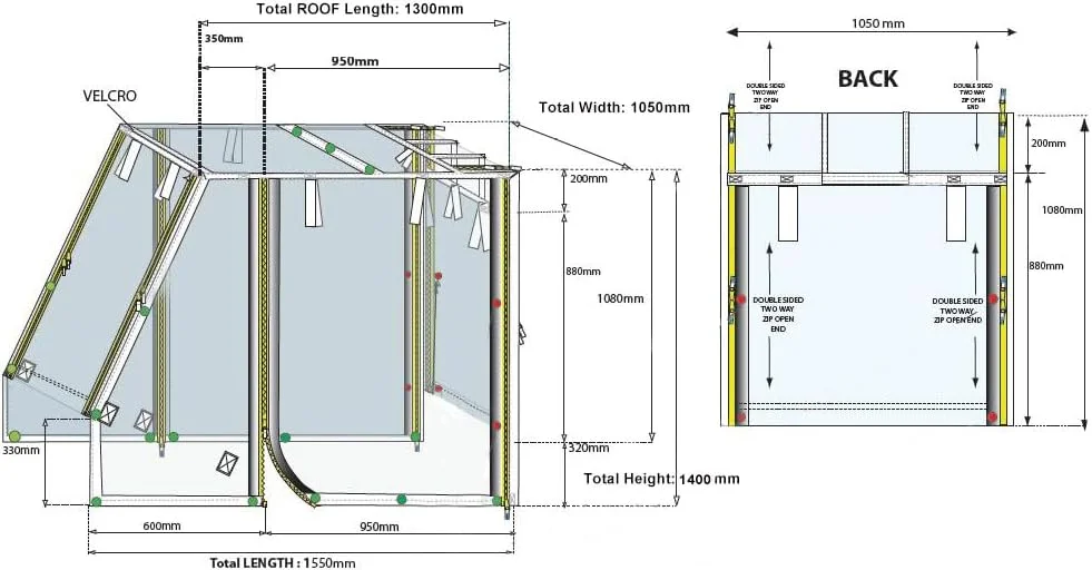 کاور اتاقک لیفتراک NDYJFLB، وینیل شفاف برای لیفتراک های تویوتا سایز استاندارد، پوشش ضد باران، وینیل ضد آب و محافظ اشعه UV