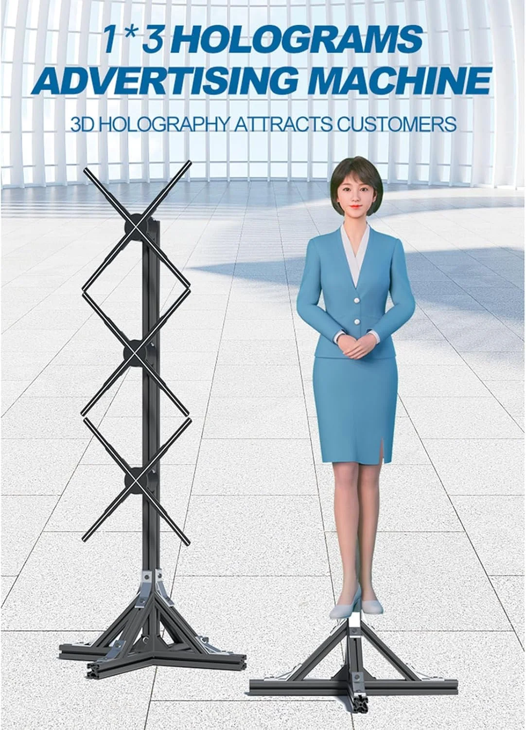 پروژکتور هولوگرام سه بعدی NDYJFLB با فن هولوگرام سه بعدی 50 سانتی متری، دیوار ویدیویی 1X3 برای نمایشگر فن LED هولوگرام سه بعدی در اندازه واقعی انسان پروژکتور هولوگرام سه بعدی NDYJFLB با فن هولوگرام سه بعدی 50 سانتی متری، دیوار ویدیویی 1X3 برای نمایشگر فن LED هولوگرام سه بعدی در اندازه واقعی انسان