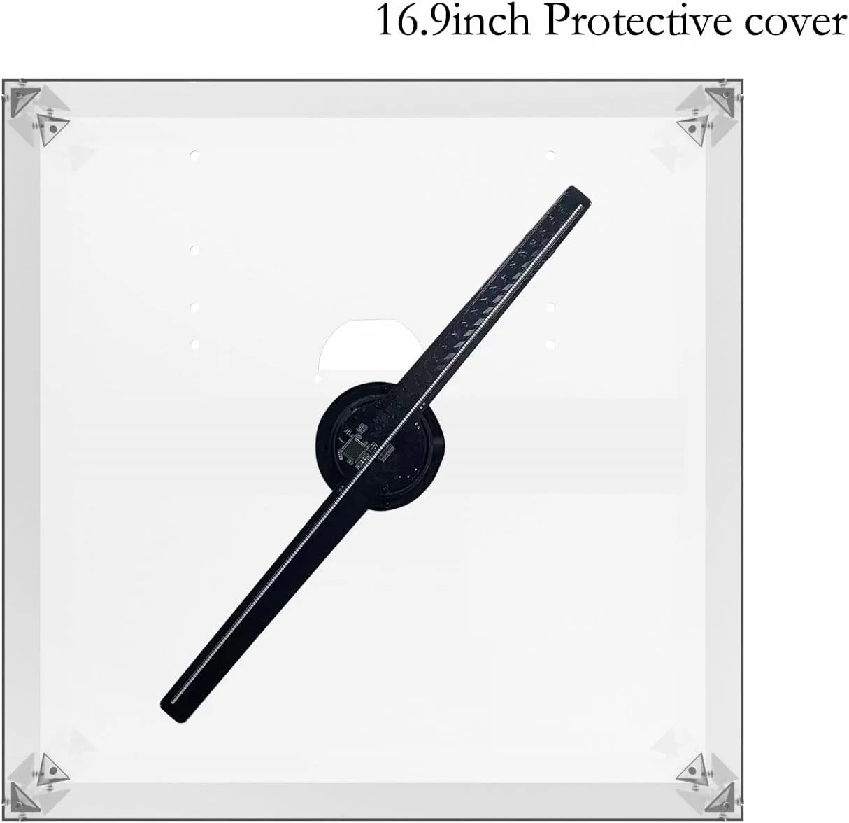 محافظ فن هولوگرام سه بعدی MAGIXUN - جعبه نمایش اکریلیک شفاف برای فن های 16.5-22 اینچی، فن هولوگرافی، پروژکتور هولوگرام فن سه بعدی با محافظ فن هولوگرافی سه بعدی