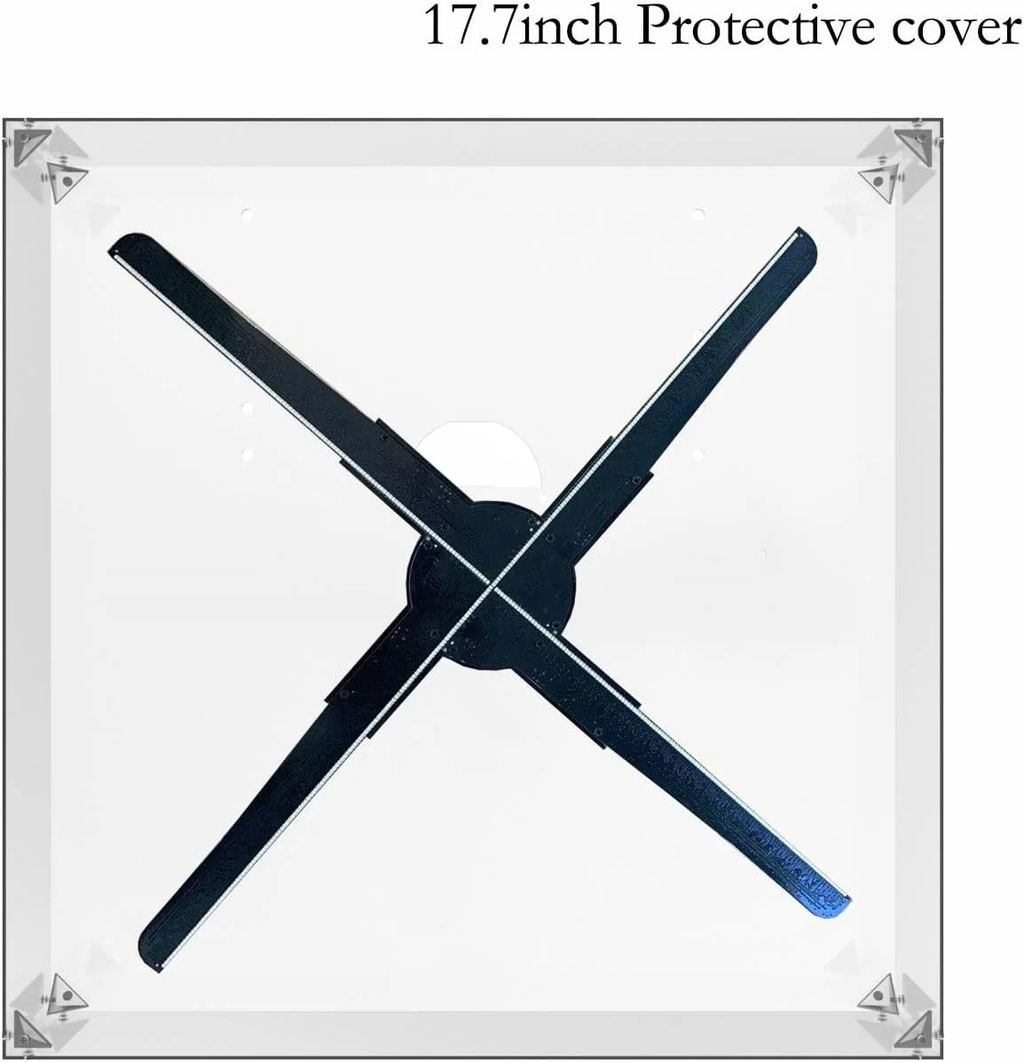 محافظ فن هولوگرام سه بعدی MAGIXUN - جعبه نمایش اکریلیک شفاف برای فن های 16.5-22 اینچی، فن هولوگرافی، پروژکتور هولوگرام فن سه بعدی با محافظ فن هولوگرافی سه بعدی