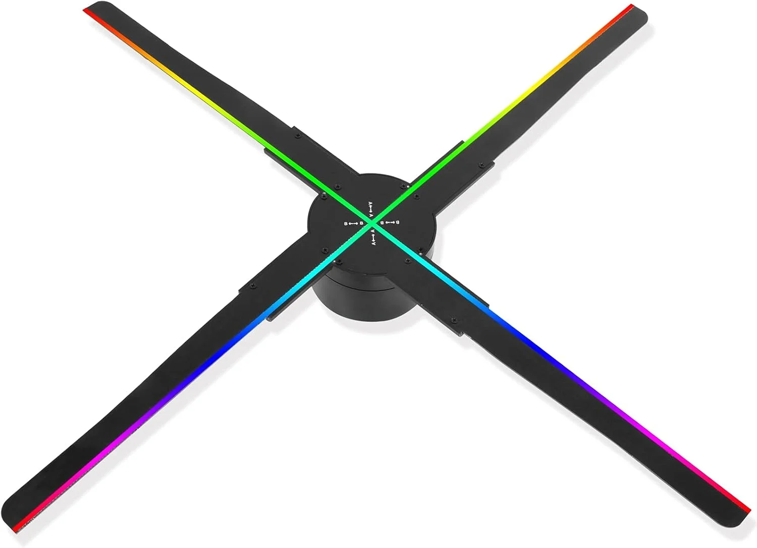 فن هولوگرام LOCZEK 52 سانتی متری WiFi، پروژکتور هولوگرافی، دستگاه تبلیغاتی LED سه بعدی، حافظه داخلی 8G، دارای 552 مهره لامپ، پشتیبانی از MP4/JPG برای تابلوهای فروشگاه، مهمانی، هالووین