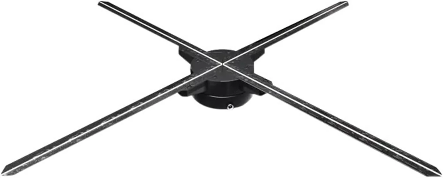 فن ال ای دی سه بعدی هولوگرام تبلیغاتی داخلی با چهار پره، ابعاد 1080 * 1920، طول 1 متر (100 سانتی متر) با قابلیت کنترل از طریق اپلیکیشن WiFi