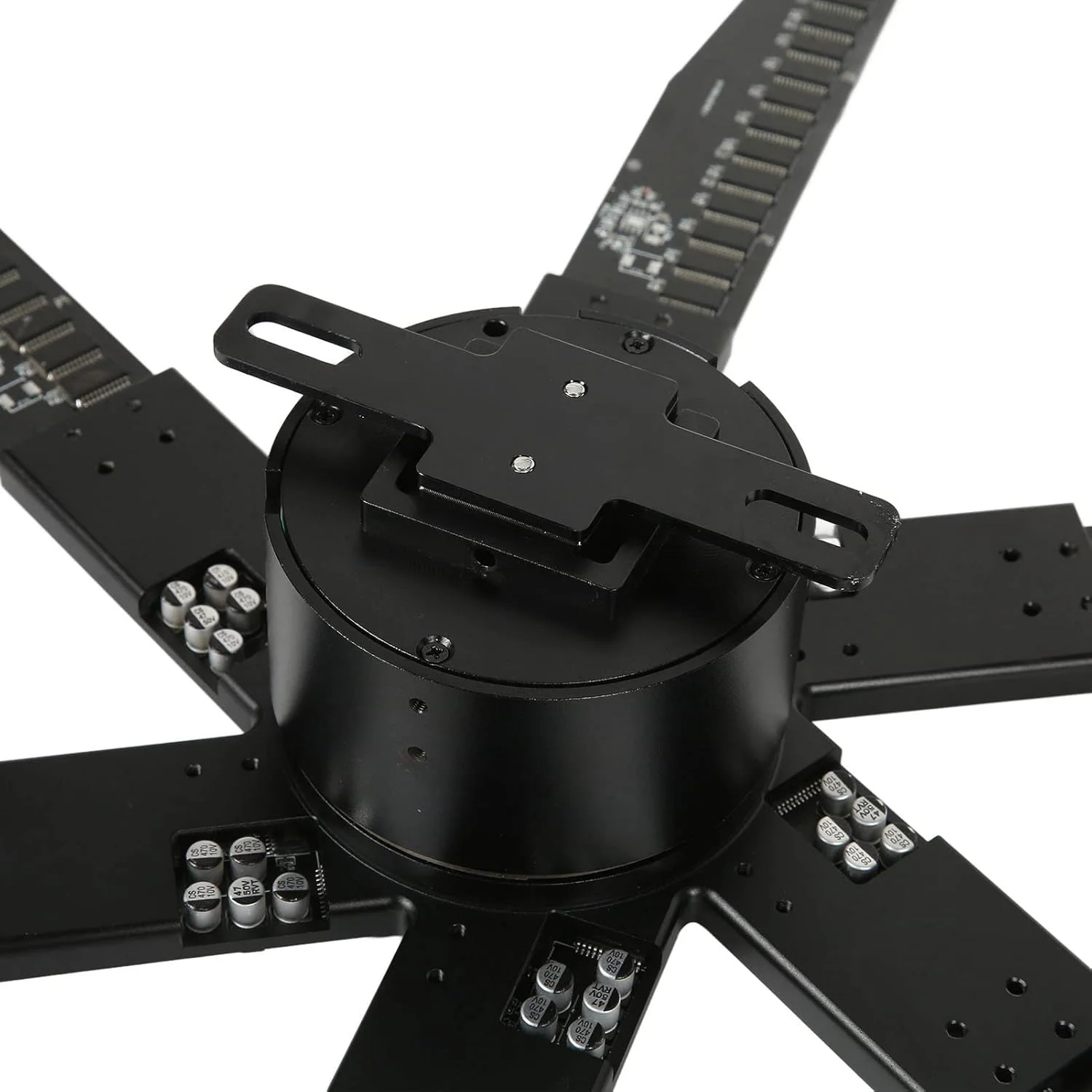 فن هولوگرام سه بعدی LZFuiop با چرخش معلق و 6 پره، پشتیبانی از تلفن همراه وای فای، دستگاه تبلیغاتی هولوگرافی برای نمایش فروشگاه