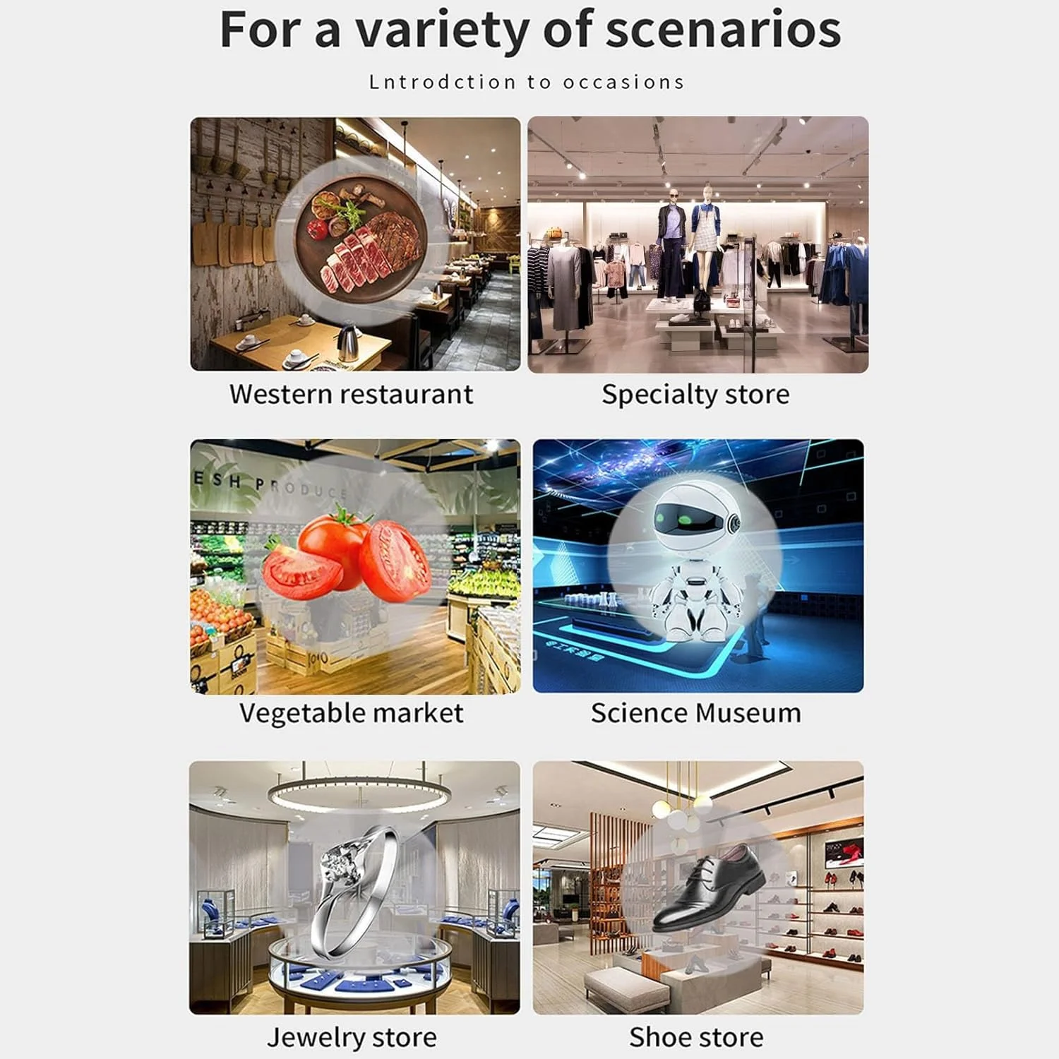 فن هولوگرام سه بعدی Jectse، پروژکتور تبلیغاتی نمایشگر سه بعدی 50 سانتی متری، پروژکتور ویدئویی هولوگرافیک با روشنایی قابل تنظیم 960P و 8 گیگابایت حافظه با 596 عدد چراغ LED (دوشاخه UK)