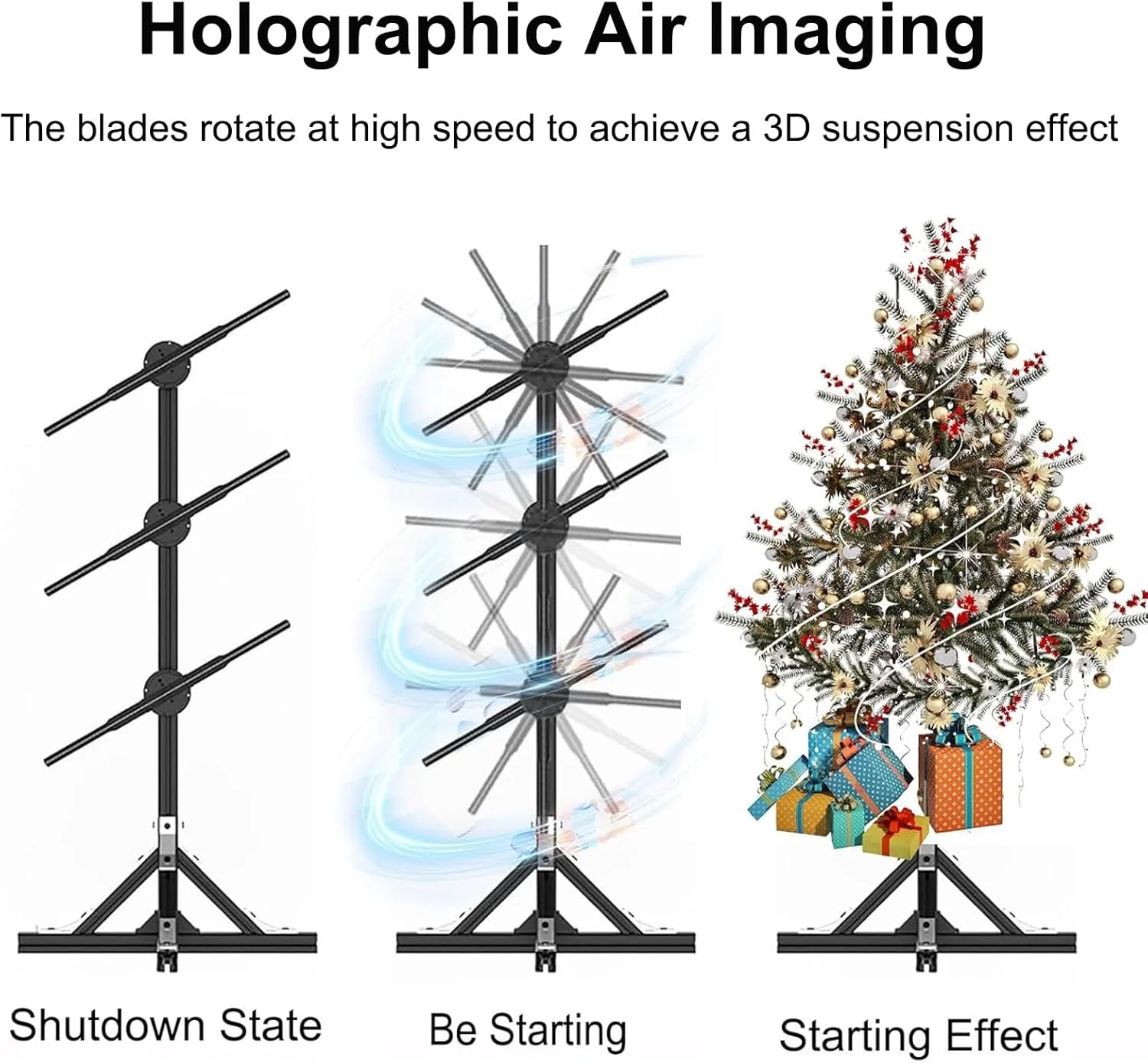 فن هولوگرافیک سه بعدی، فن نمایشگر هولوگرافیک اتصال سه بعدی، پروژکتور هولوگرام کریسمس برای فروشگاه، بار، نمایش تبلیغاتی، با پایه و کنترل از راه دور فن هولوگرافیک سه بعدی، فن نمایشگر هولوگرافیک اتصال سه بعدی، پروژکتور هولوگرام کریسمس برای فروشگاه، بار، نمایش تبلیغاتی، با پایه و کنترل از راه دور