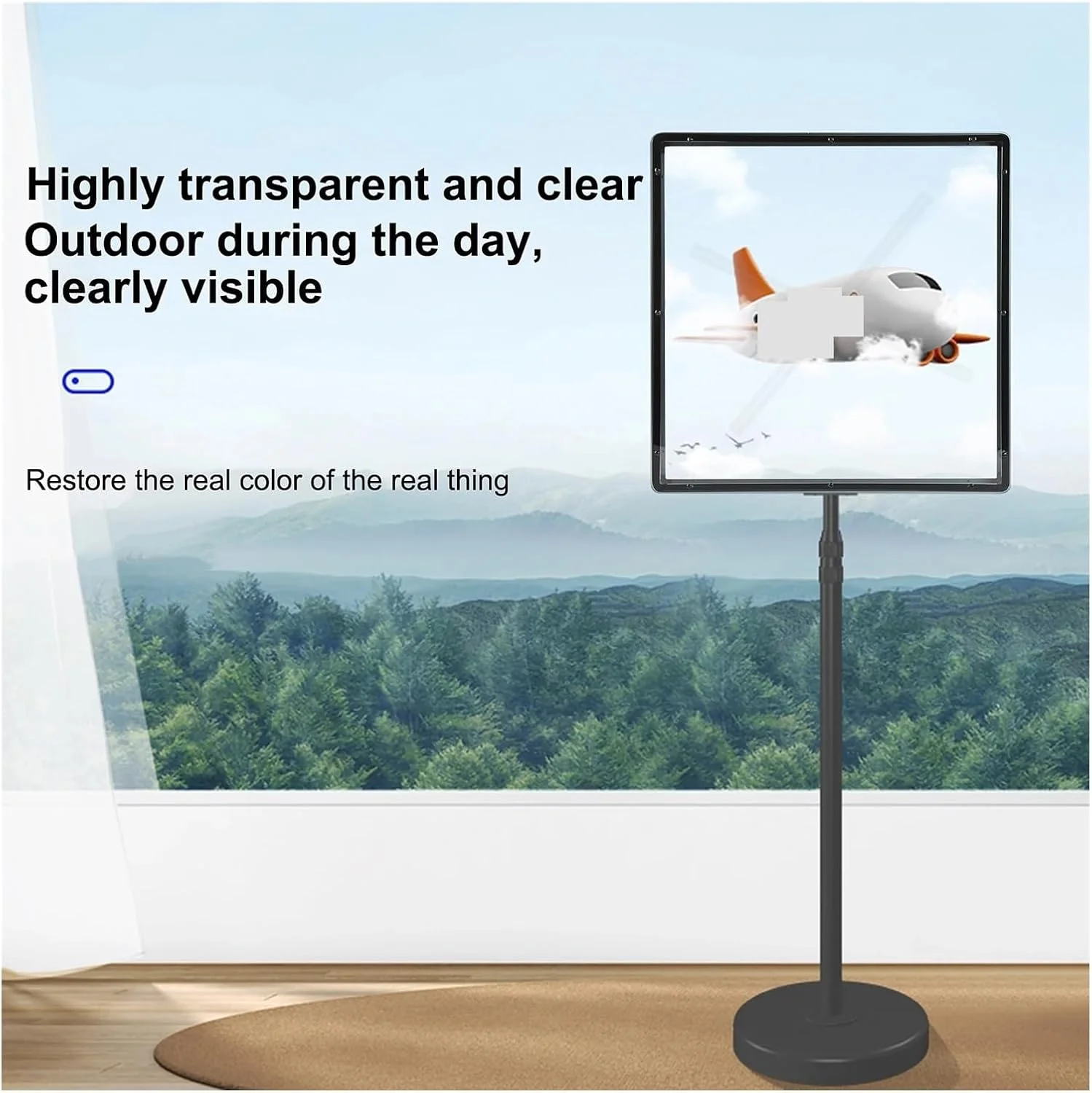 فن هولوگرافیک، پروژکتور هولوگرافیک سه بعدی 42 سانتی متری با پوشش محافظ مربع، فن سه بعدی LED، علامت پروژکتور هولوگرام، دستگاه نمایش تبلیغاتی، پروژکتور ویدئویی