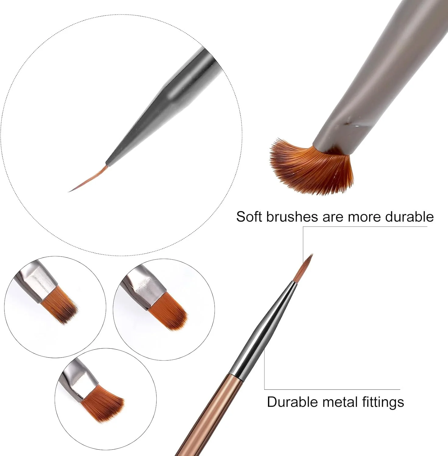 ست ۱۴ عددی قلم مو طراحی ناخن YBEATY، قلم موی طراحی ناخن، قلم موی اکریلیک، قلم موی دو طرفه طراحی ناخن، قلم موی ژل اکستنشن، قلم نقطه گذاری، مناسب سالن و استفاده خانگی