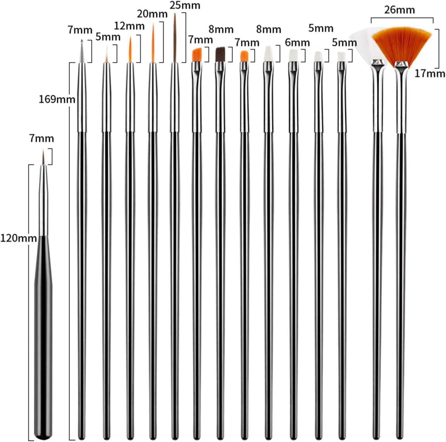ست قلم موی طراحی ناخن 31 تکه TITA-DONG برای زنان، ست ابزار طراحی ناخن، ابزار نقطه گذاری ناخن برای اکستنشن ناخن، قلم طراحی ناخن، ست قلم موی ناخن