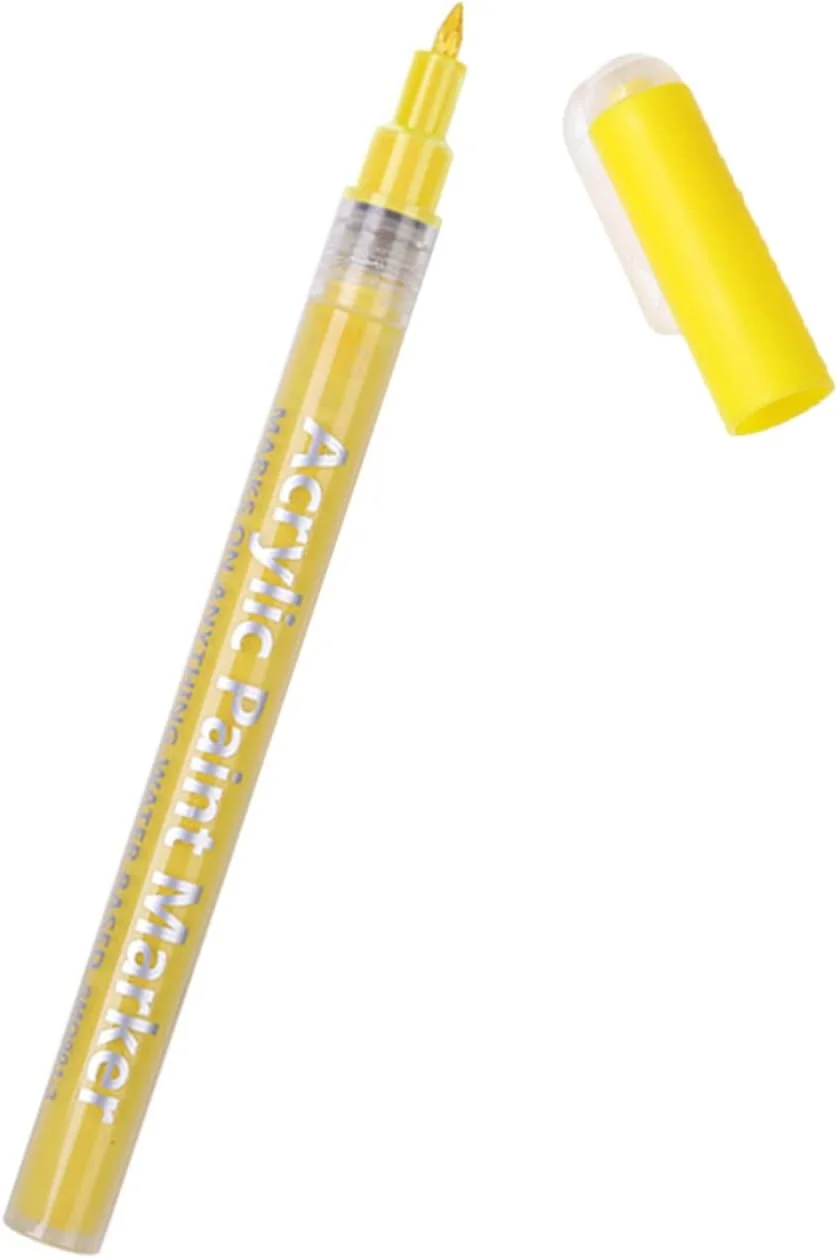 قلم طراحی ناخن، قلم لاینر طراحی، قلم ژل اکستنشن ناخن، زرد کاربردی