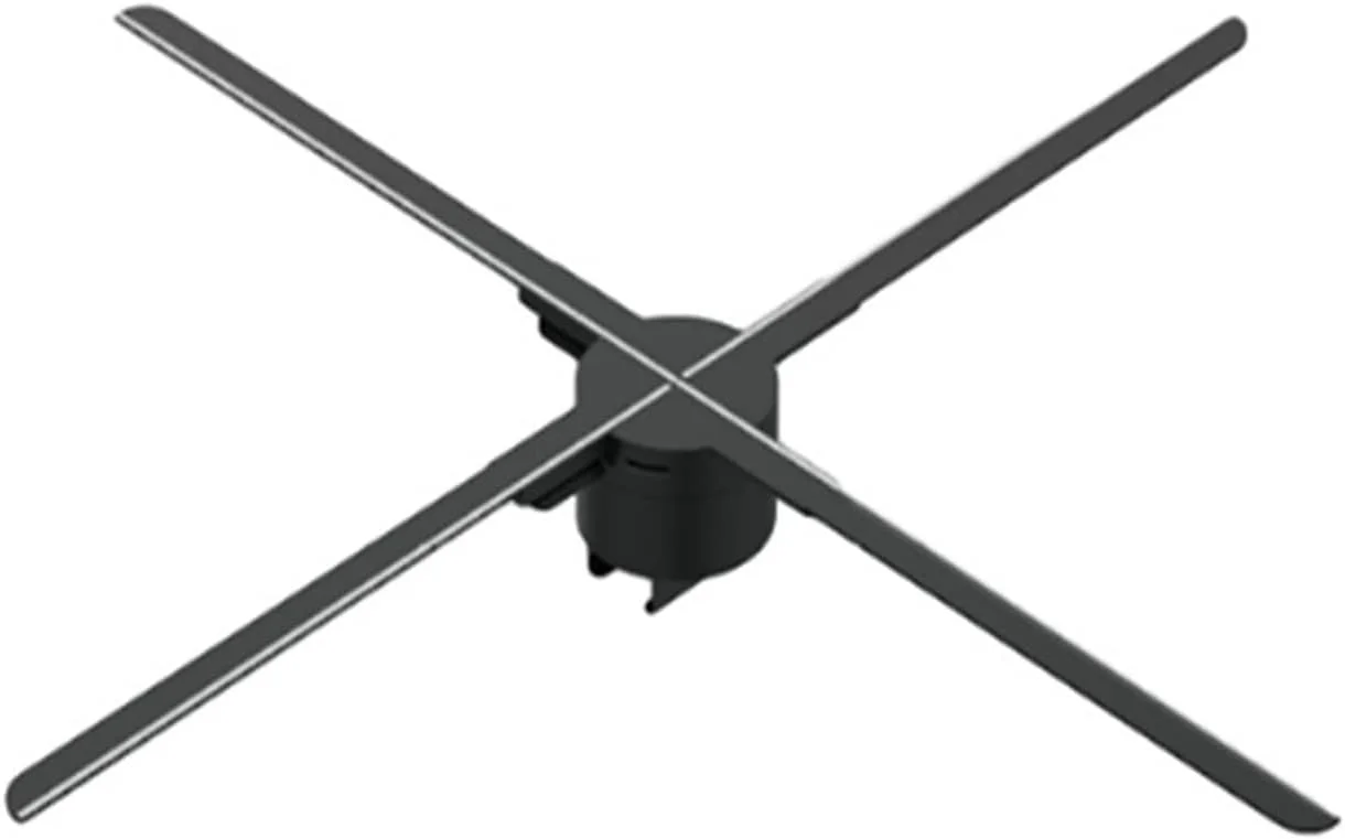 پروژکتور هولوگرام PEHUB دستگاه تبلیغاتی هولوگرافی سه بعدی استریو پویا با وضوح بالا فن LED نور صفحه نمایش اتصال 65 سانتی متر (رنگ: AU، اندازه: H65)