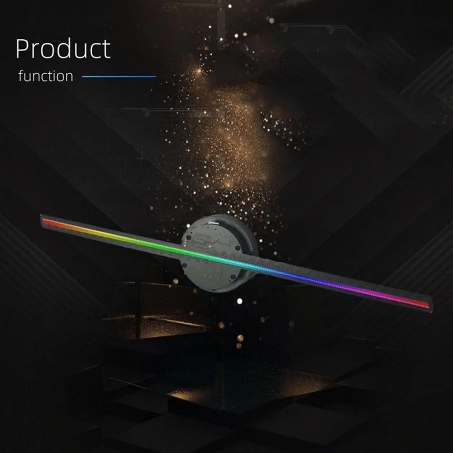 فن هولوگرام سه بعدی PEHUB Eye، پروژکتور هولوگرافی سه بعدی، دستگاه تبلیغاتی فن چرخشی استریو، تصویربرداری شناور هوایی بدون صفحه نمایش، لامپ پروژکتور هولوگرافی سه بعدی (رنگ: EU، اندازه: T40 Fusuke)