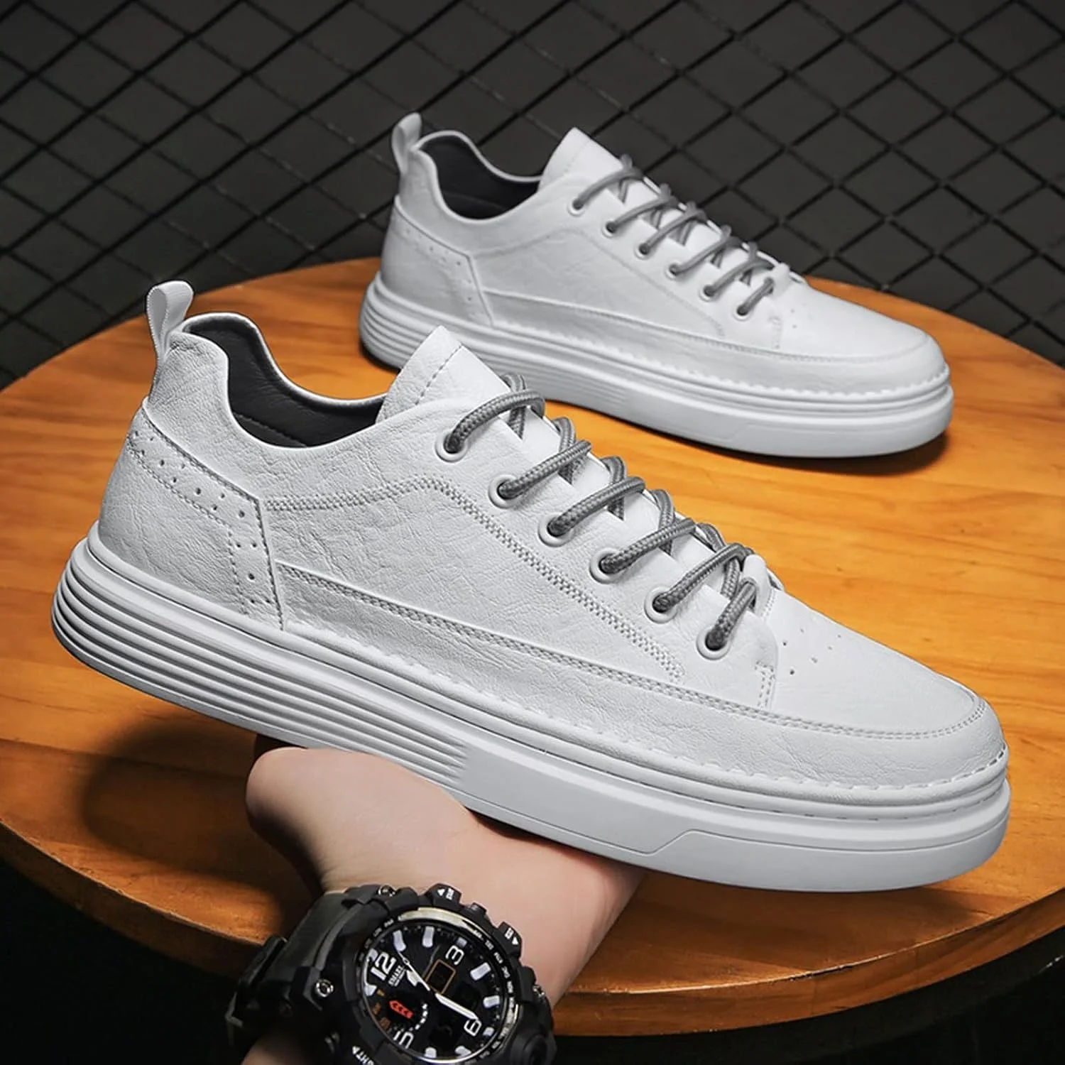 کفش های کتانی مردانه BUYUP، کفش های اسکیت کلاسیک مردانه، کفش های تفریحی تنفسی، کفش های ورزشی سبک مردانه، کفش های پیاده روی طراح دار (رنگ: Hortel، سایز: 8.5) کفش های کتانی مردانه BUYUP، کفش های اسکیت کلاسیک مردانه، کفش های تفریحی تنفسی، کفش های ورزشی سبک مردانه، کفش های پیاده روی طراح دار (رنگ: Hortel، سایز: 8.5)