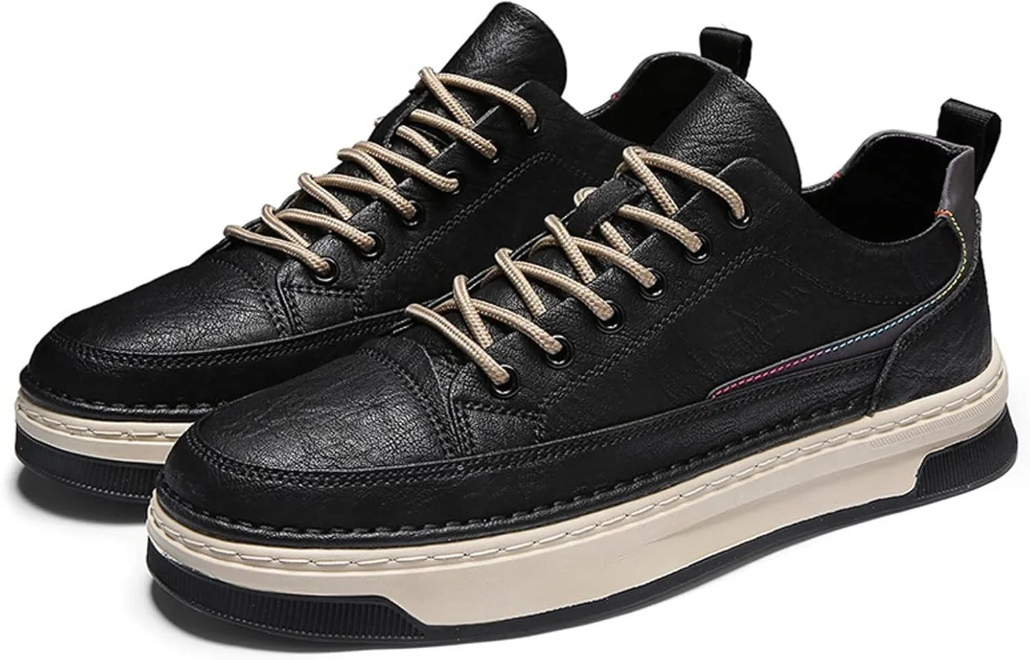 کفش های کتانی مردانه BUYUP، کفش های اسکیت کلاسیک مردانه، کفش های تفریحی تنفسی، کفش های ورزشی سبک مردانه، کفش های پیاده روی طراح دار (رنگ: Hortel، سایز: 10)