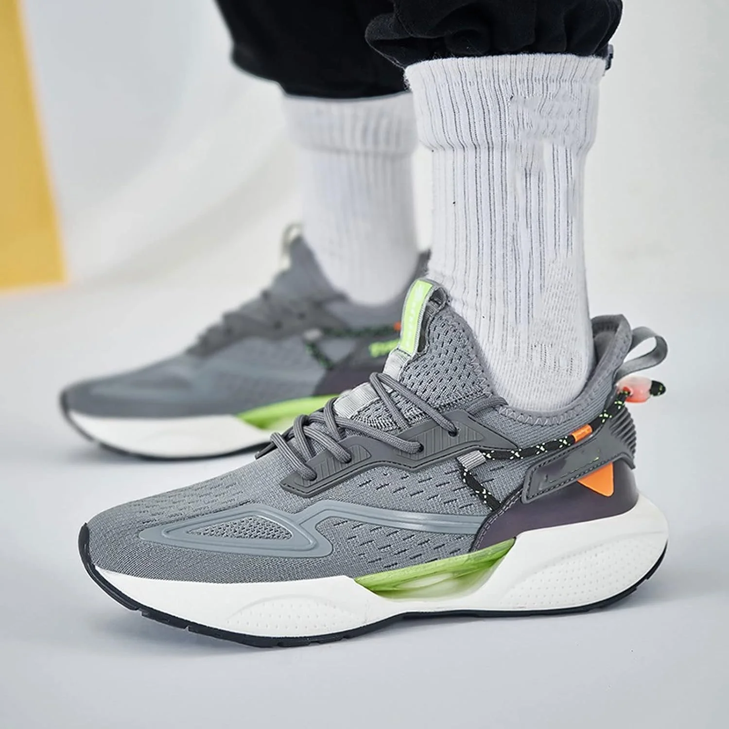 کفش‌های غیررسمی مردانه، کتانی‌های حرفه‌ای مردانه، کفش‌های دویدن و پیاده‌روی توری مردانه، کفش‌های مد روز مردانه برای پیست و فضای باز، کفش‌های بسکتبال کلاسیک (رنگ: Hortel، سایز: 45)