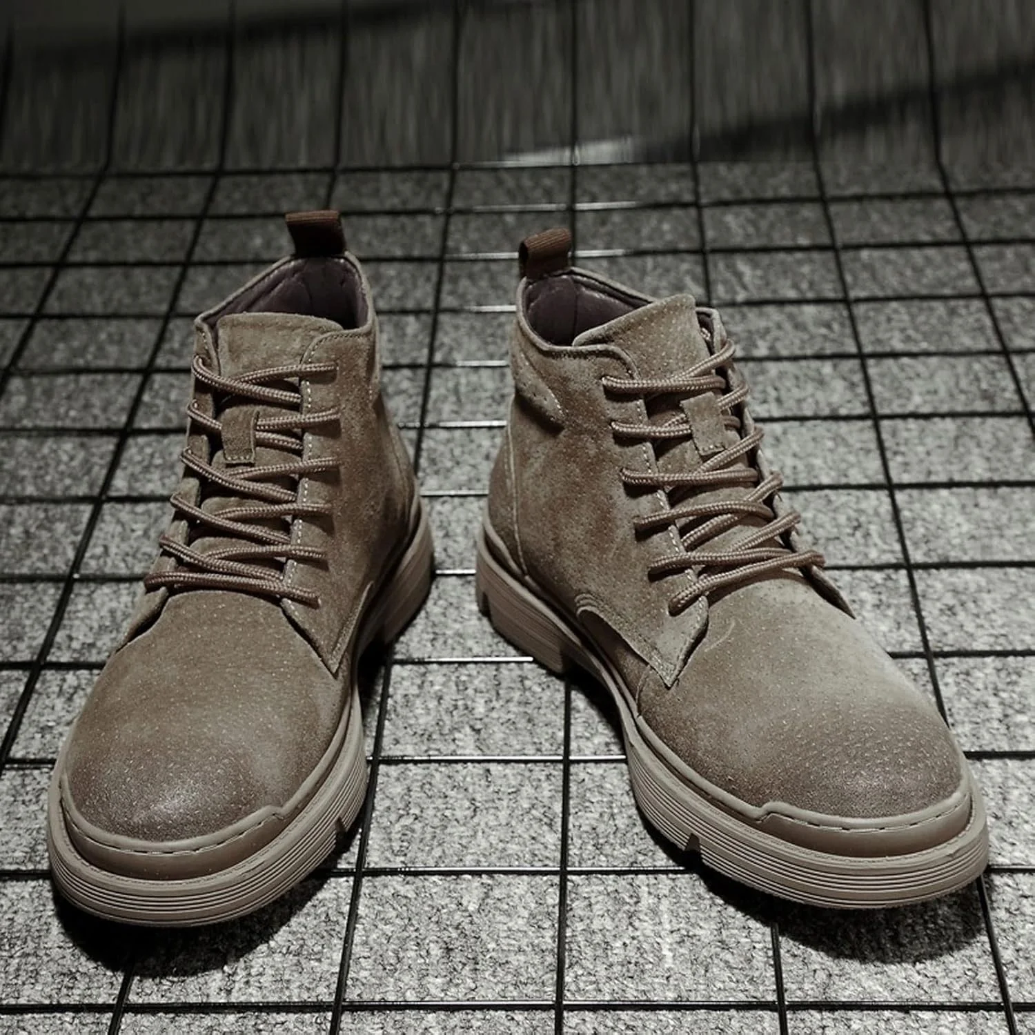 کفش مردانه BUYUP، کفش های زمستانی مردانه، بوت های غیر رسمی مد پاییز و زمستان، کفش های کتانی مردانه چرمی کلاسیک بند دار (رنگ: خاکستری، سایز: 7.5-US) کفش مردانه BUYUP، کفش های زمستانی مردانه، بوت های غیر رسمی مد پاییز و زمستان، کفش های کتانی مردانه چرمی کلاسیک بند دار (رنگ: خاکستری، سایز: 7.5-US)