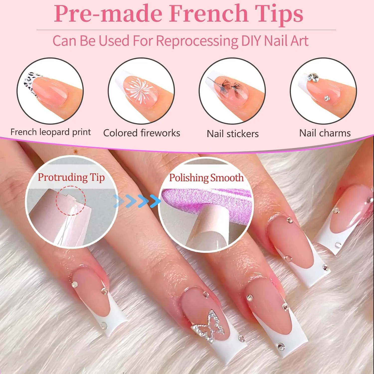 ناخن مصنوعی GraGra، 240 عدد نوک ناخن مصنوعی صورتی هلویی فرانسوی، ناخن های چسبی، پوشش کامل برای اکستنشن ناخن DIY، همراه با چسب با ماندگاری طولانی، برای تزئینات مانیکور زنانه ناخن مصنوعی GraGra، 240 عدد نوک ناخن مصنوعی صورتی هلویی فرانسوی، ناخن های چسبی، پوشش کامل برای اکستنشن ناخن DIY، همراه با چسب با ماندگاری طولانی، برای تزئینات مانیکور زنانه