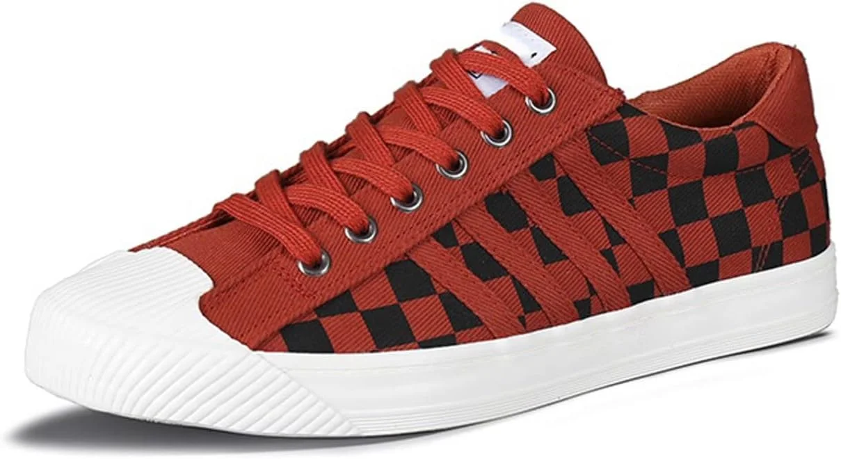 کفش های مردانه BUYUP، کفش های کتانی مردانه، کفش های کلاسیک یک رنگ یکپارچهسازی با سیستم‌عامل، کفش های ولکانیزه شده، پارچه شسته شده، چرم، ساق بلند، بند دار، کفش های کتانی تخت (رنگ: آبی تیره، سایز: 41)