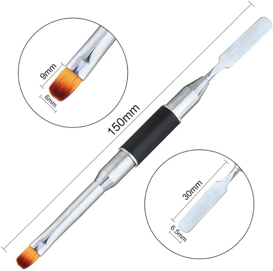 قلم مو و انتخابگر ژل GQCQGS، ابزار قلم موی دو طرفه برای ژل اکستنشن پلی، قلم موی اکستنشن ناخن ژل سازنده UV اکریلیک قلم مو و انتخابگر ژل GQCQGS، ابزار قلم موی دو طرفه برای ژل اکستنشن پلی، قلم موی اکستنشن ناخن ژل سازنده UV اکریلیک