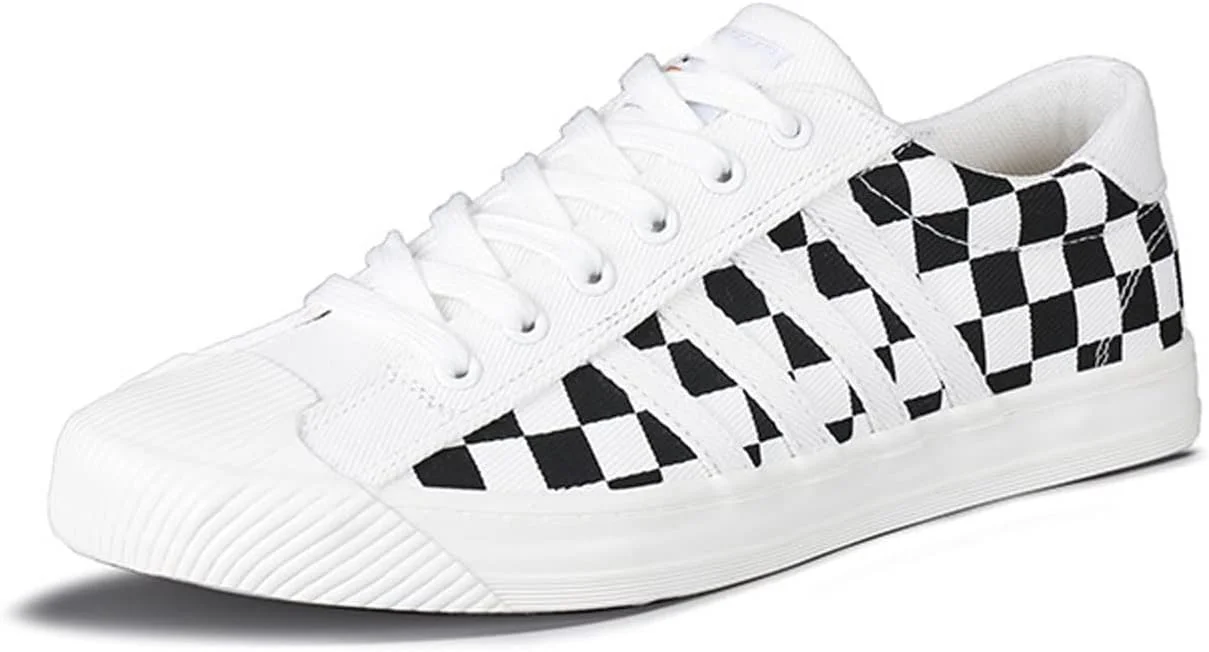 کفش های مردانه BUYUP، کفش های کتانی مردانه، کلاسیک یکپارچه رنگ ثابت، کفش های ولکانیزه شده، پارچه شسته شده، چرم ساق بلند، کفش های کتانی تخت بند دار (رنگ: Hortel، سایز: 39)