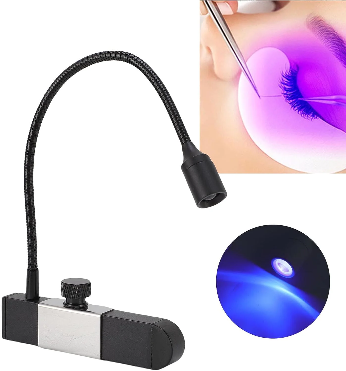 چراغ مژه قابل حمل GOWENIC، طول موج 400-395 نانومتر، اندازه قلمی با قابلیت خشک شدن سریع، با دوشاخه USB، برای اکستنشن مژه و طراحی ناخن (مشکی) چراغ مژه قابل حمل GOWENIC، طول موج 400-395 نانومتر، اندازه قلمی با قابلیت خشک شدن سریع، با دوشاخه USB، برای اکستنشن مژه و طراحی ناخن (مشکی)