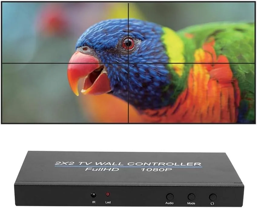 کنترلر دیوار ویدئویی LED Bewinner1، پردازشگر تصویر ویدئویی 2X2 HDMI، اتصال صفحه نمایش 1080P، ورودی HDMI1.3، پشتیبانی از خروجی 4 HDMI برای اتصال 2X1/3X1/4X1/2X2