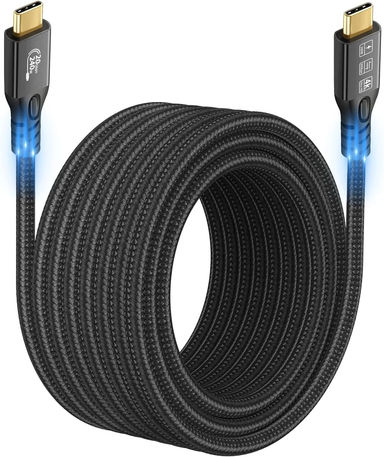 کابل USB C 3.2 Gen 2X2 20Gbps، کابل Type C 4K@60Hz UHD Video 5A/240W PD3.1 شارژ سریع با نشانگر E-Marker سازگار با Thunderbolt 3/4 MacBook Samsung Galaxy Dell Monitor (USB3.2 Gen2 20G 240W 3M) کابل USB C 3.2 Gen 2X2 20Gbps، کابل Type C 4K@60Hz UHD Video 5A/240W PD3.1 شارژ سریع با نشانگر E-Marker سازگار با Thunderbolt 3/4 MacBook Samsung Galaxy Dell Monitor (USB3.2 Gen2 20G 240W 3M)