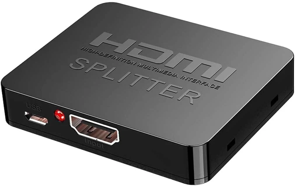 اسپلیتر HDMI جویزز 1 به 2 خروجی، تکرار کننده نمایشگر دوگانه 4K 30Hz، فقط حالت آینه ای برای کامپیوتر، لپ تاپ، تی وی باکس، اسپلیتر ویدئویی سازگار با HDCP 1.4 برای سیستم سرگرمی اداری خانگی