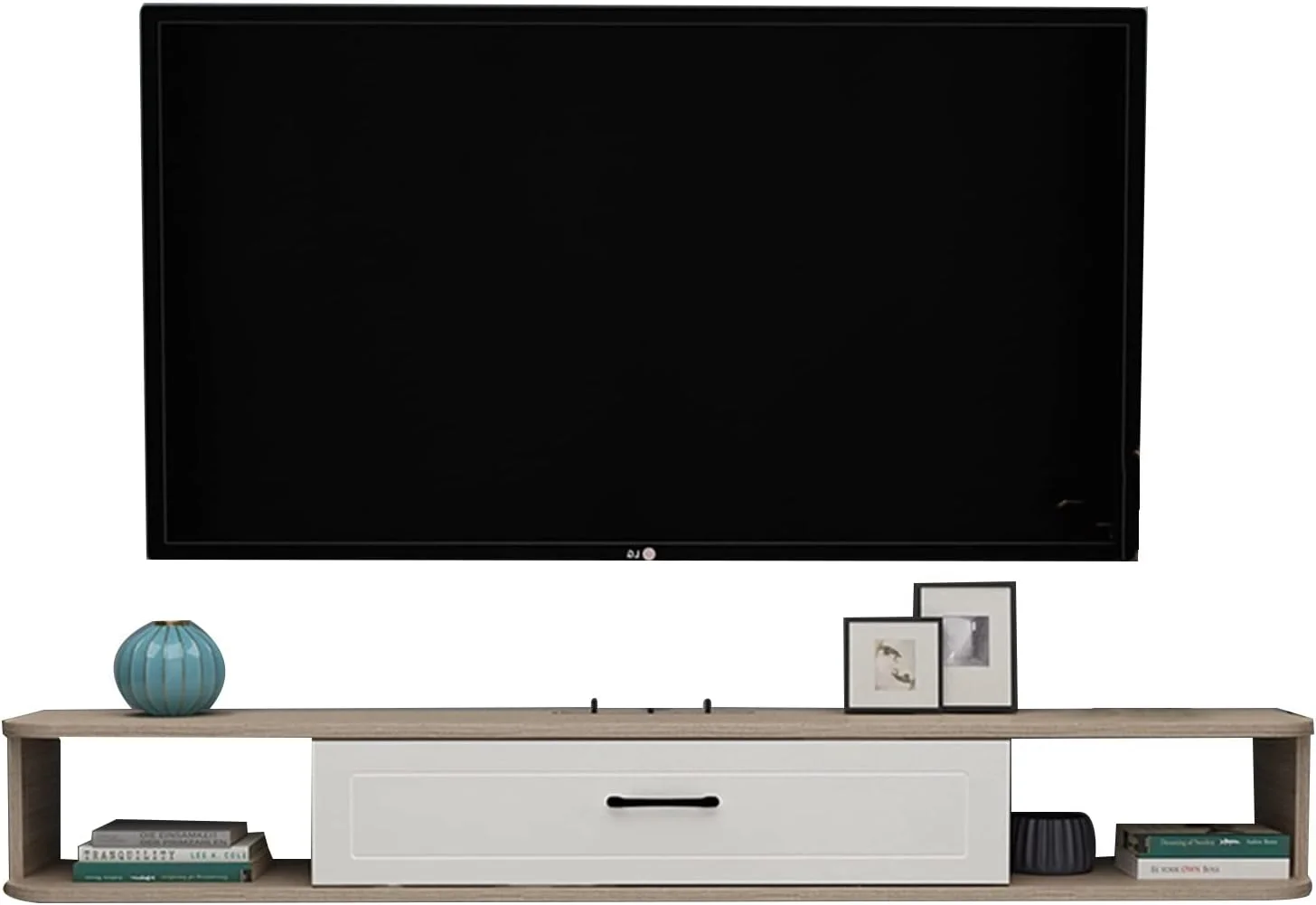 کابینت استند تلویزیون شناور، قفسه روتر وای فای ست تاپ باکس، قفسه دیواری رک ذخیره سازی صوتی/تصویری تلویزیون، سوراخ کابل همه جهته (رنگ: C، سایز: 120CM) کابینت استند تلویزیون شناور، قفسه روتر وای فای ست تاپ باکس، قفسه دیواری رک ذخیره سازی صوتی/تصویری تلویزیون، سوراخ کابل همه جهته (رنگ: C، سایز: 120CM)