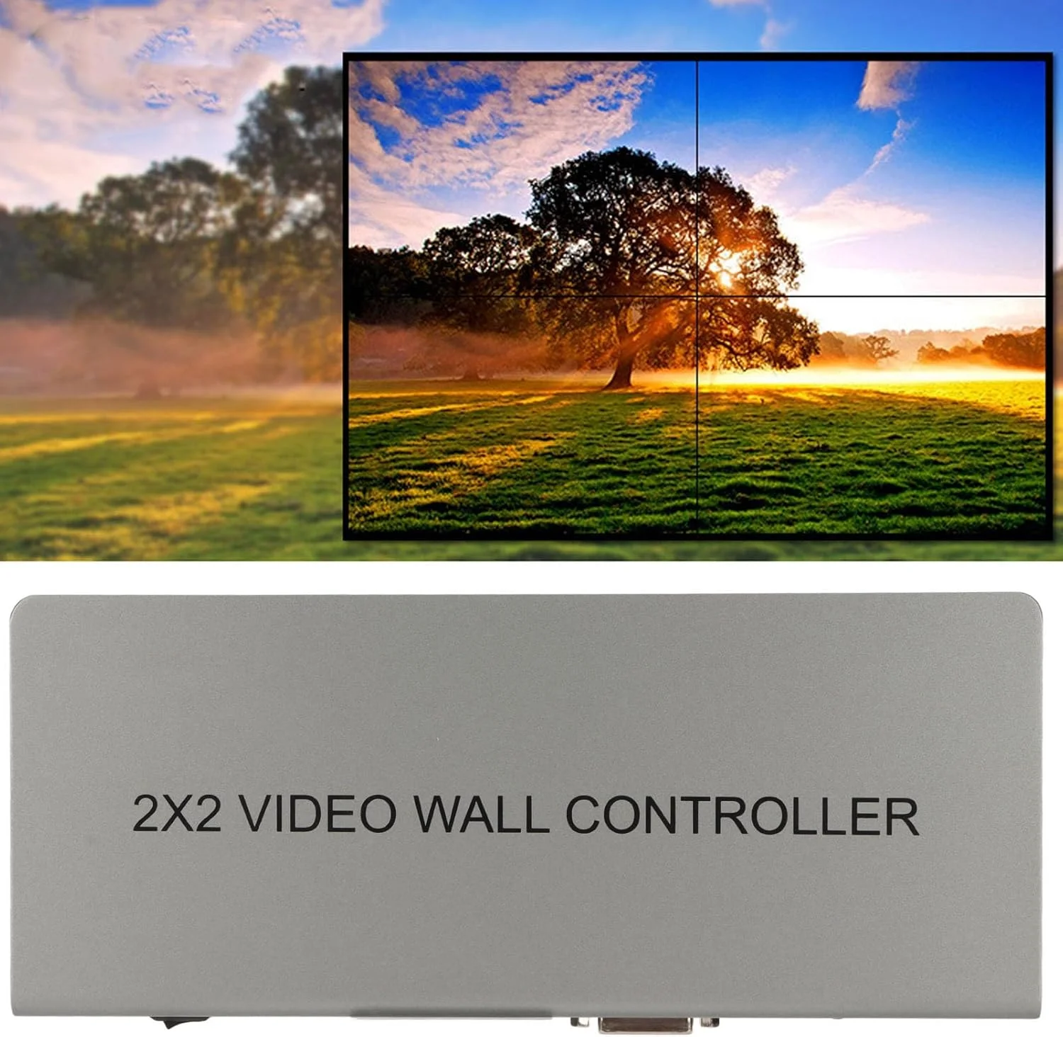 کنترلر دیوار ویدیویی رابط چند رسانه ای HD عمومی، دیوار ویدیویی 8 2x2 4K و حالت های تنظیم آلومینیومی پخش تلویزیون LCD (دوشاخه UK)