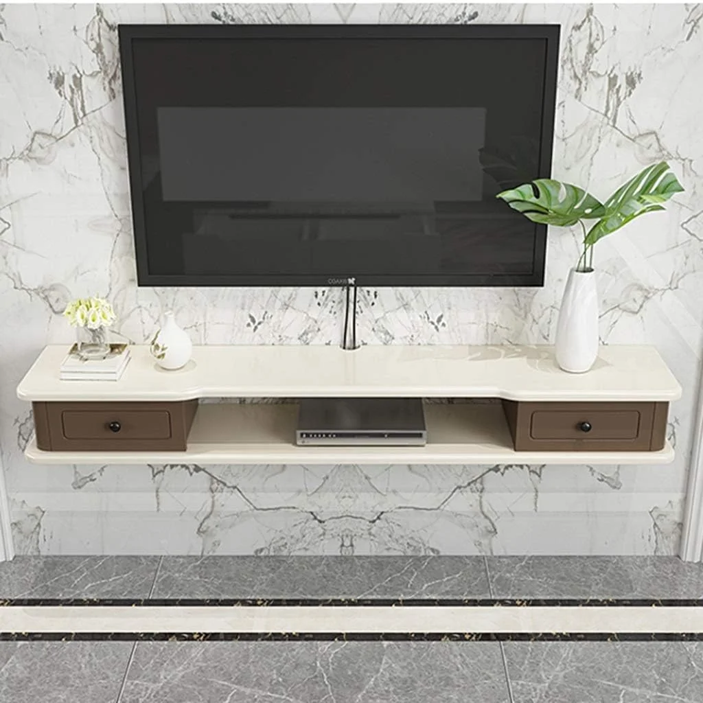 شلف شناور، شلف دیواری تلویزیون، شلف دیواری شناور، قفسه کابینت، کنسول سرگرمی رسانه ای، کنسول بازی، سازمان دهنده چند منظوره برای پخش کننده های Blu-Ray، جعبه کابل های ویدئویی، بلندگوها - تصویر 2