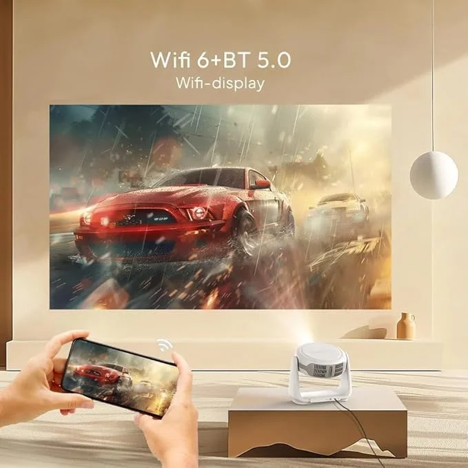 پروژکتور هوشمند اندروید 11.0 با وای فای، رزولوشن 1080P، پشتیبانی از 4K، وایرلس 5G، سینمای خانگی قابل حمل پروژکتور هوشمند اندروید 11.0 با وای فای، رزولوشن 1080P، پشتیبانی از 4K، وایرلس 5G، سینمای خانگی قابل حمل