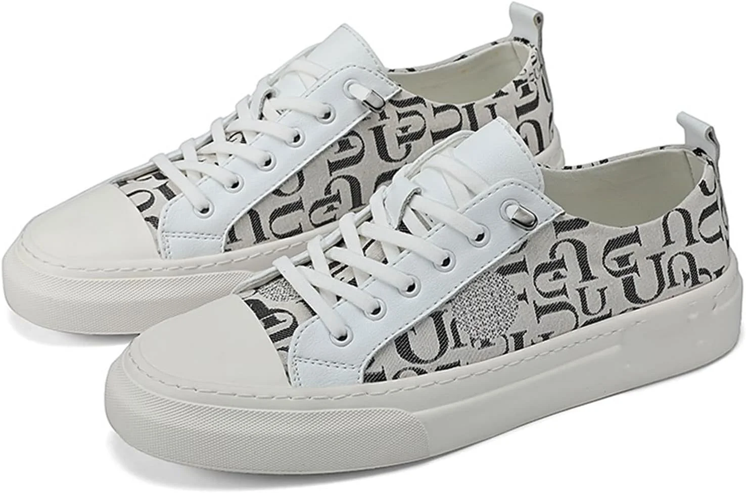 کفش‌های غیررسمی مردانه BUYUP، کفش‌های کتانی غیررسمی مردانه لوکس، کفش‌های ورزشی بنددار تخت، کفش تنیس، کفش بوم کلاسیک مردانه (رنگ: Hortel، سایز: 40)