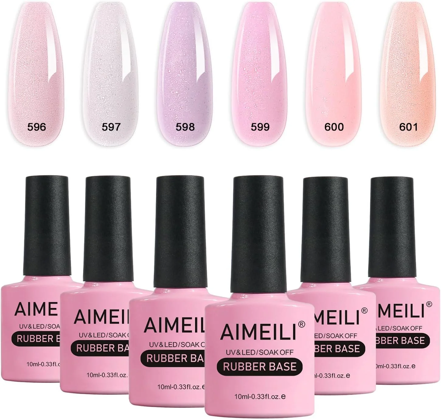 لاک ژل پایه رابر 5 در 1 AIMEILI، لاک ژل پایه اکلیلی ریز رنگ شفاف، لاک ژل پایه رابر UV/LED، ژل چسب سنگ های تزئینی ناخن - کیت هدیه 6×10 میلی لیتر 55 لاک ژل پایه رابر 5 در 1 AIMEILI، لاک ژل پایه اکلیلی ریز رنگ شفاف، لاک ژل پایه رابر UV/LED، ژل چسب سنگ های تزئینی ناخن - کیت هدیه 6×10 میلی لیتر 55