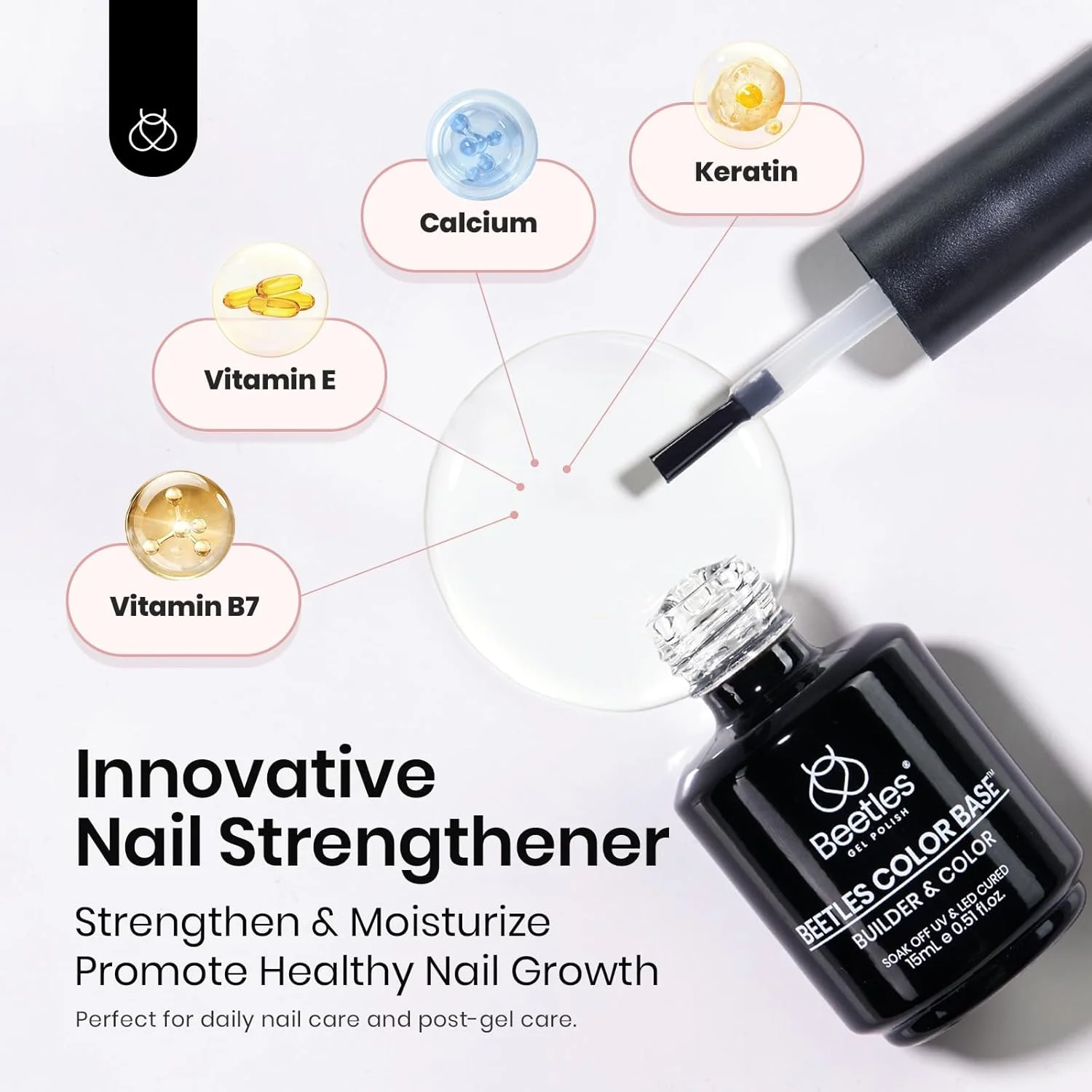 لاک ژل Beetles روی بیس لاستیکی شفاف - بیلدر ناخن برای ضخیم کردن، تقویت، کشش و فرم دادن به ناخن ها، پوشش بادوام رنگی UV LED لاک ژل Beetles روی بیس لاستیکی شفاف - بیلدر ناخن برای ضخیم کردن، تقویت، کشش و فرم دادن به ناخن ها، پوشش بادوام رنگی UV LED