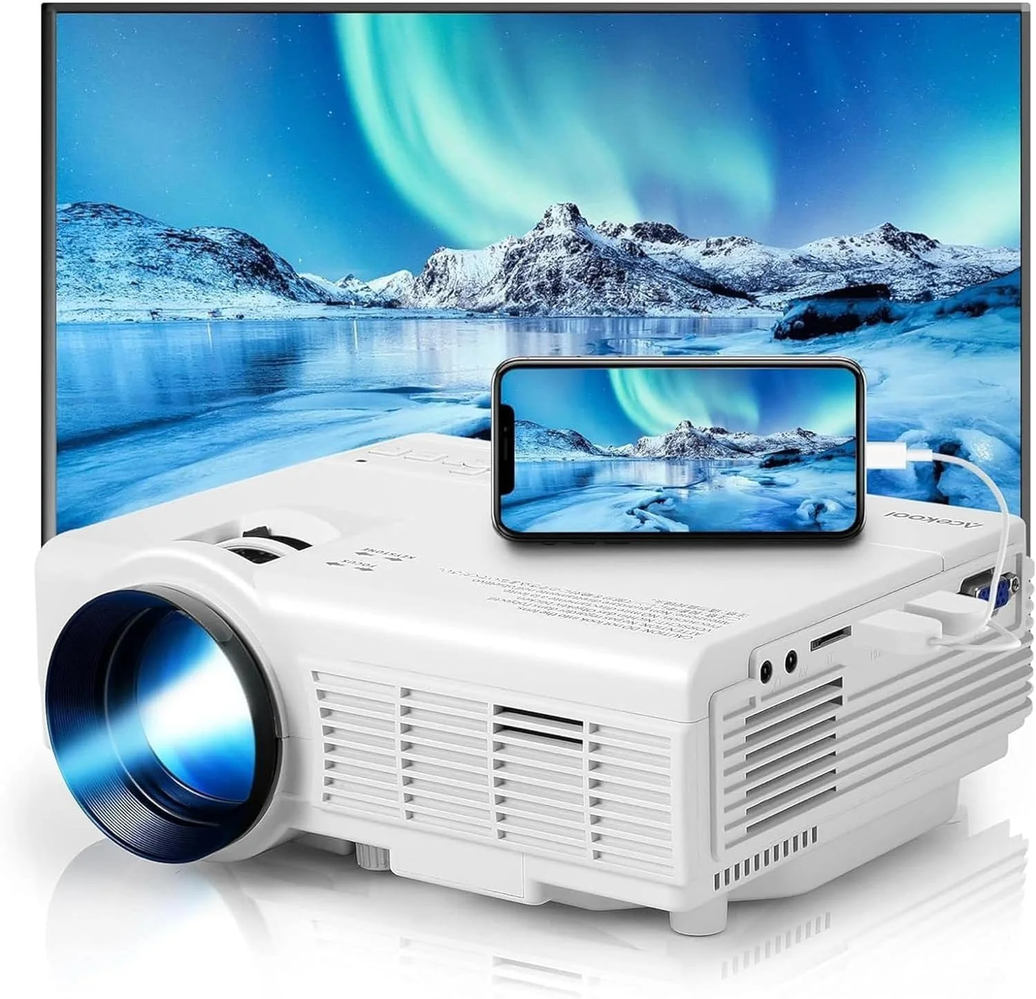 پروژکتور ویدئویی قابل حمل HD 1080P مونوکوس با وای فای 5G، پشتیبانی از نمایشگر 200 اینچی، پروژکتور برای فیلم های فضای باز، سازگار با تلفن های هوشمند، تلویزیون، VGA، لپ تاپ، کامپیوتر، PS5، HDMI، USB - ایده آل برای سینمای خانگی پروژکتور ویدئویی قابل حمل HD 1080P مونوکوس با وای فای 5G، پشتیبانی از نمایشگر 200 اینچی، پروژکتور برای فیلم های فضای باز، سازگار با تلفن های هوشمند، تلویزیون، VGA، لپ تاپ، کامپیوتر، PS5، HDMI، USB - ایده آل برای سینمای خانگی