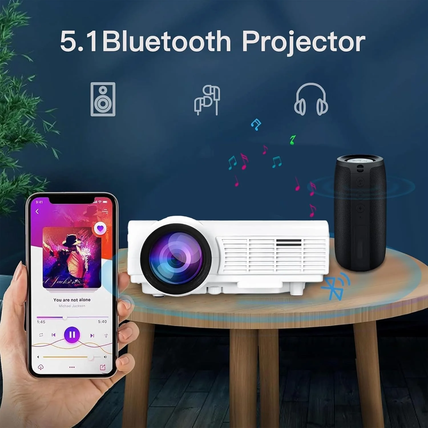 پروژکتور ویدئویی قابل حمل HD 1080P مونوکوس با وای فای 5G، پشتیبانی از نمایشگر 200 اینچی، پروژکتور برای فیلم های فضای باز، سازگار با تلفن های هوشمند، تلویزیون، VGA، لپ تاپ، کامپیوتر، PS5، HDMI، USB - ایده آل برای سینمای خانگی پروژکتور ویدئویی قابل حمل HD 1080P مونوکوس با وای فای 5G، پشتیبانی از نمایشگر 200 اینچی، پروژکتور برای فیلم های فضای باز، سازگار با تلفن های هوشمند، تلویزیون، VGA، لپ تاپ، کامپیوتر، PS5، HDMI، USB - ایده آل برای سینمای خانگی