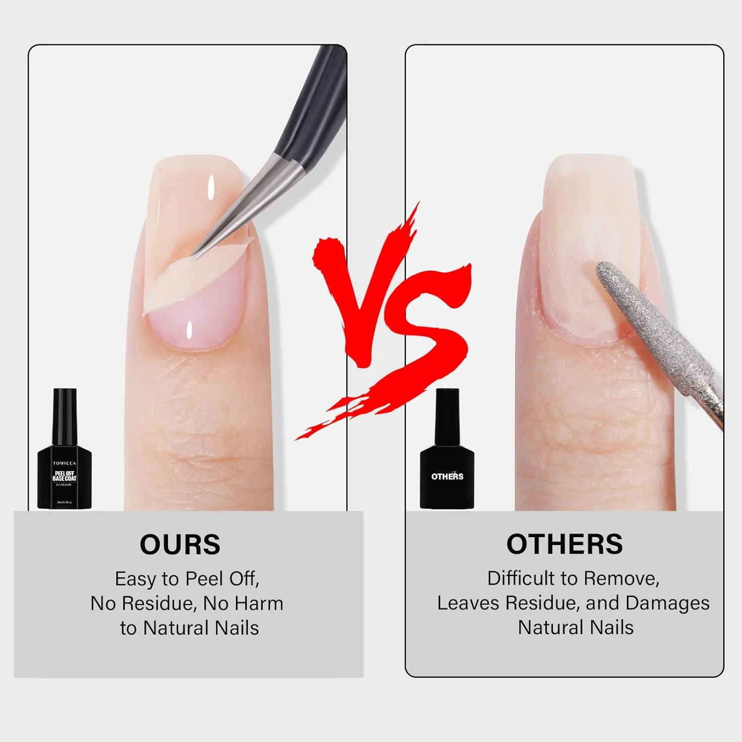 لاک پایه جدا شدنی تومیکا، 15 میلی لیتر لاک پایه ژلی شفاف برای طراحی ناخن، هدیه مانیکور برای دختران، نیاز به لامپ UV، استفاده آسان، بدون لب پر شدن، بادوام و ایمن برای استفاده در سالن و مانیکور خانگی لاک پایه جدا شدنی تومیکا، 15 میلی لیتر لاک پایه ژلی شفاف برای طراحی ناخن، هدیه مانیکور برای دختران، نیاز به لامپ UV، استفاده آسان، بدون لب پر شدن، بادوام و ایمن برای استفاده در سالن و مانیکور خانگی