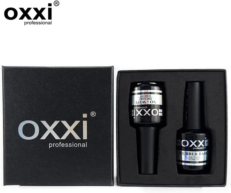 لاک ژل بیس رابر و تاپ کت بدون نیاز به پاک کردن OXXI Professional 2X15ml
