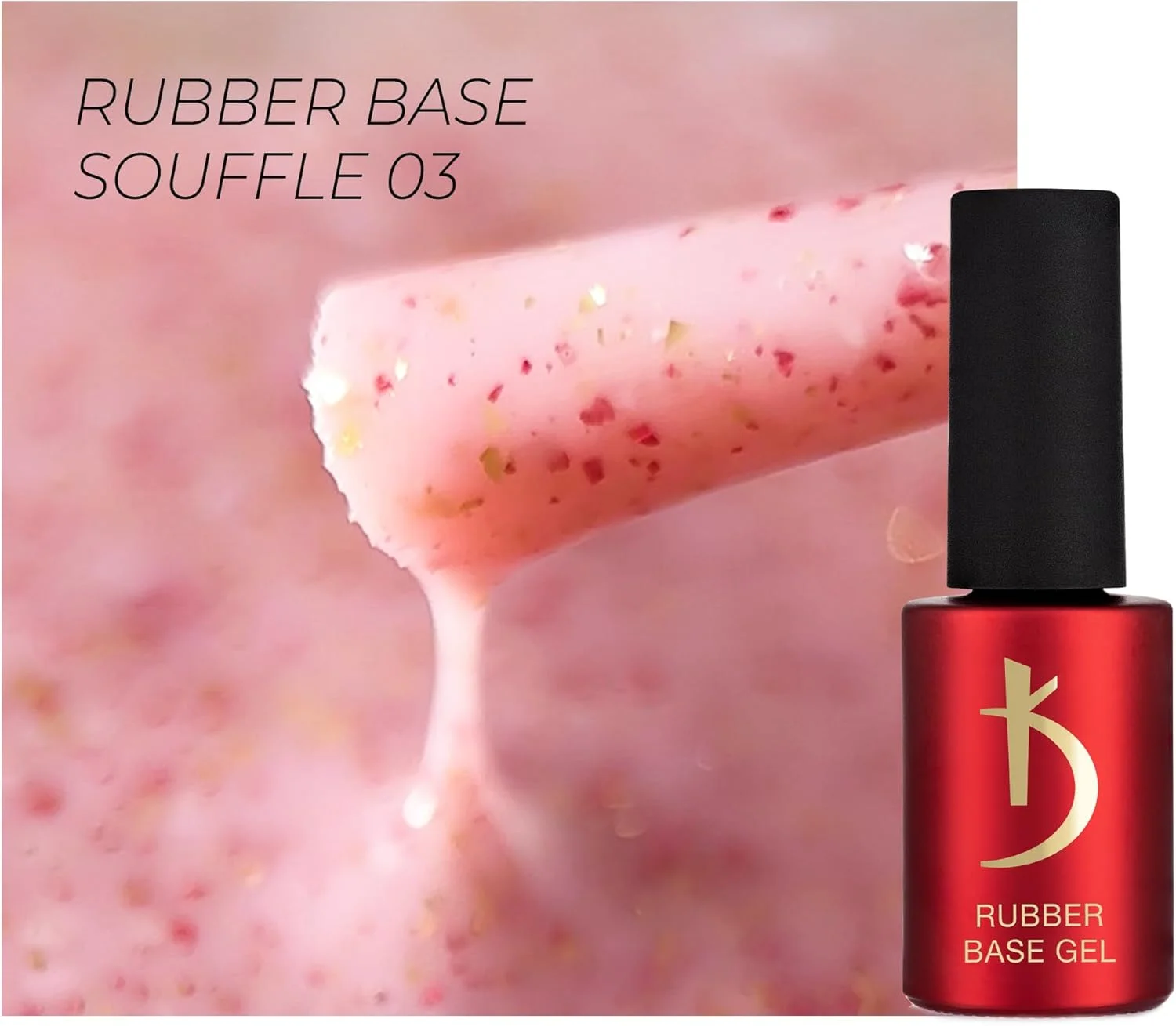 ژل بیس رابر حرفه ای K - بیس کت سوفله - پودر صورتی - 7 میلی لیتر - بیس کت - لاک ناخن - ناخن ژلی - صورتی - لاک ناخن UV مدل k ژل بیس رابر حرفه ای K - بیس کت سوفله - پودر صورتی - 7 میلی لیتر - بیس کت - لاک ناخن - ناخن ژلی - صورتی - لاک ناخن UV مدل k