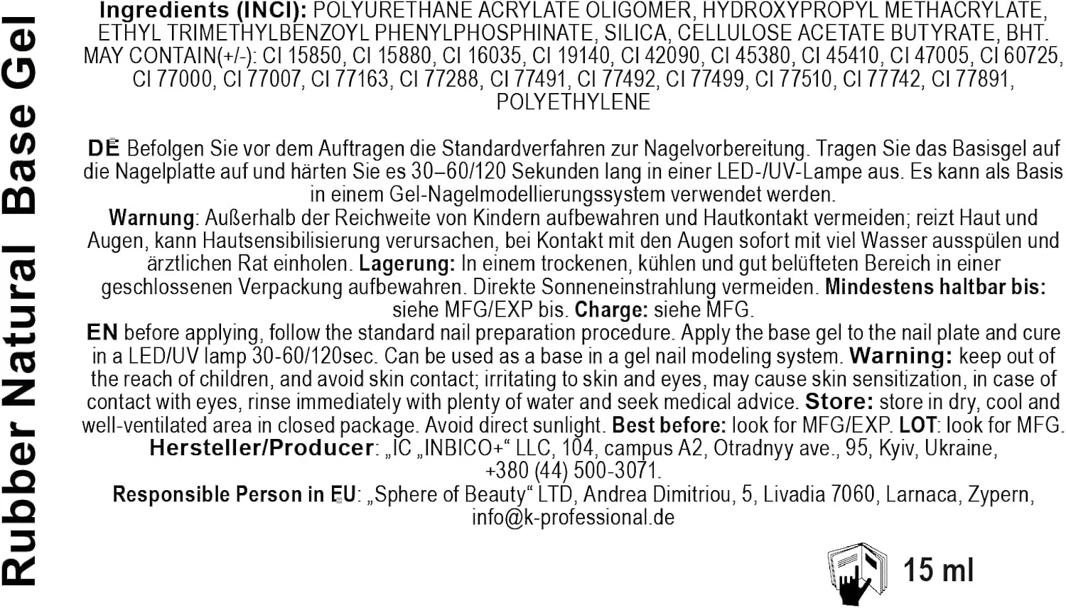 ژل پایه لاستیکی طبیعی K Professional - بژ طبیعی - پوشش پایه UV LED - 15 میلی لیتر - پوشش پایه - لاک ناخن - رنگ های برهنه - ناخن های ژلی ماندگاری طولانی - لاک ناخن UV k ژل پایه لاستیکی طبیعی K Professional - بژ طبیعی - پوشش پایه UV LED - 15 میلی لیتر - پوشش پایه - لاک ناخن - رنگ های برهنه - ناخن های ژلی ماندگاری طولانی - لاک ناخن UV k